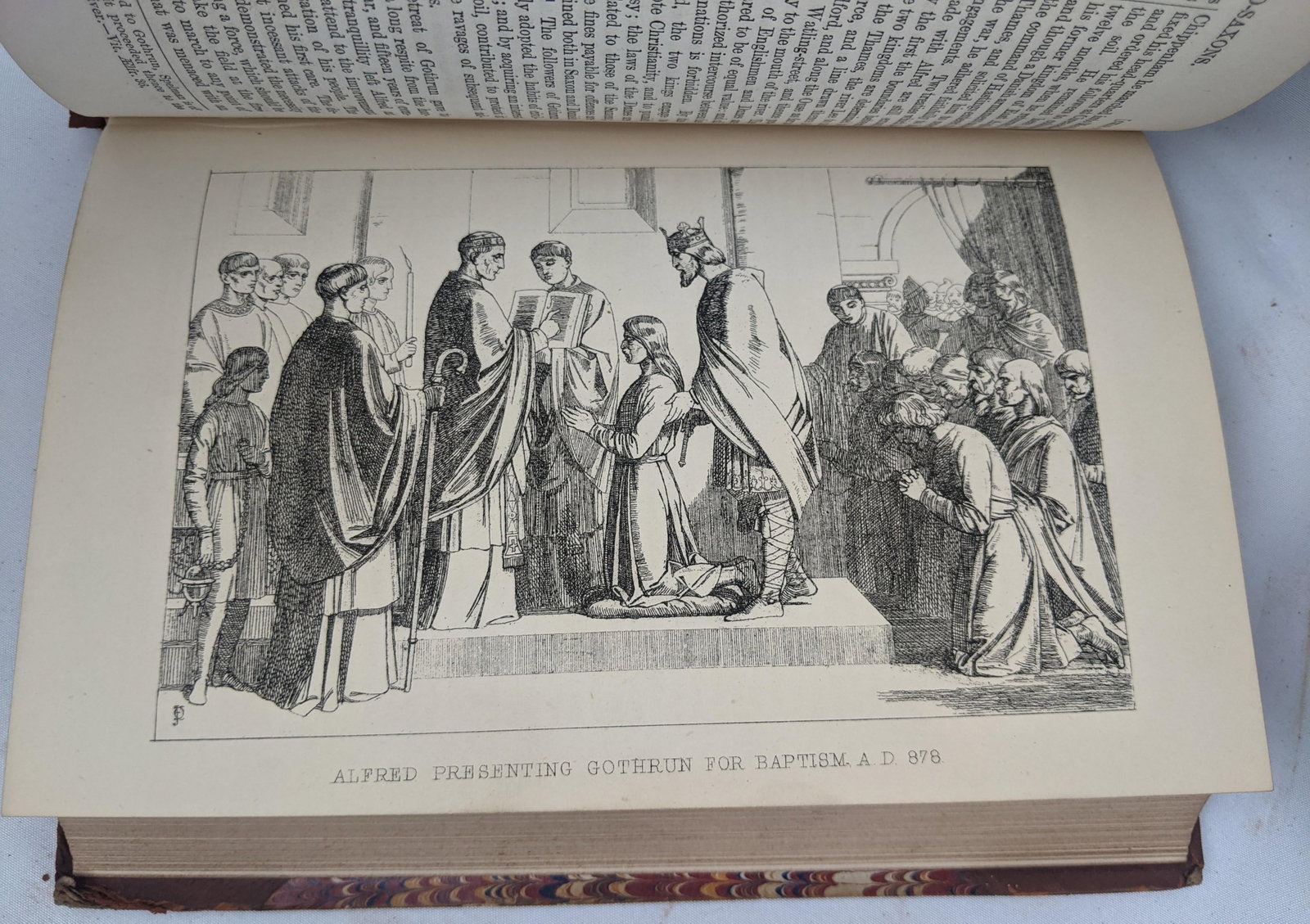 1855 John Lingard's Illustrated History of England, Complete 10-Volume Leather Set - 5
