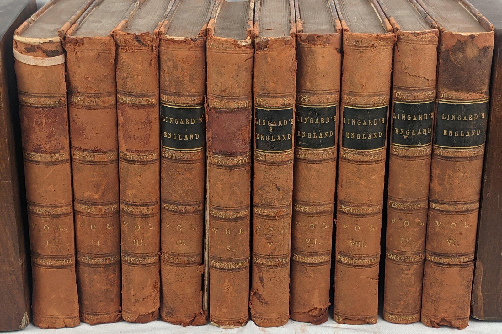 1855 John Lingard's Illustrated History of England, Complete 10-Volume Leather Set - 8