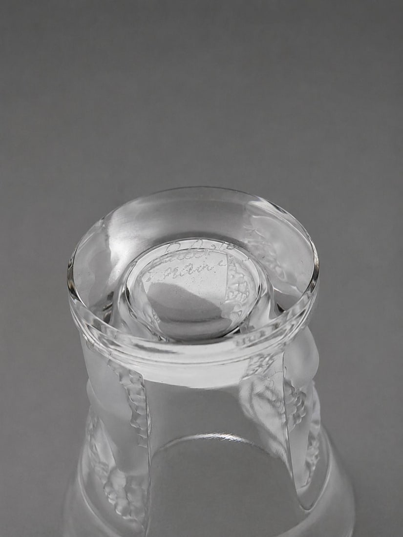 Set of Six (6) Lalique 'Enfants' Crystal Liqueur Shot Glasses, France Signed - 4