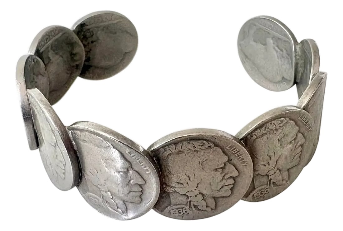 Vintage Buffalo Nickel Coin Cuff Bracelet (1 of 5)