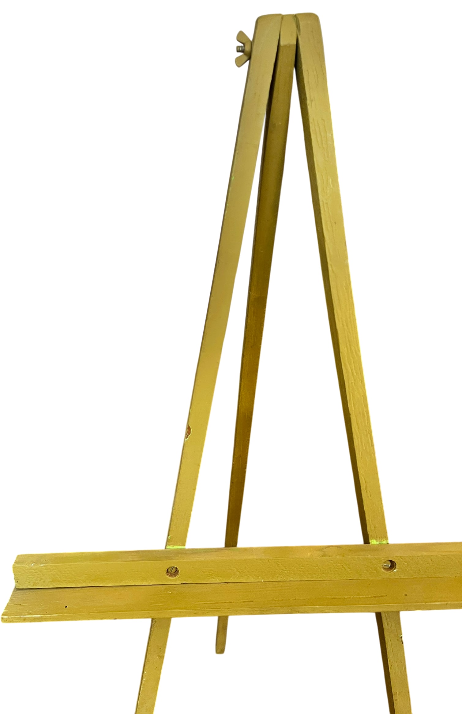 Vintage Chartreuse Painted Wood Artist's Display Easel, 36" - 5