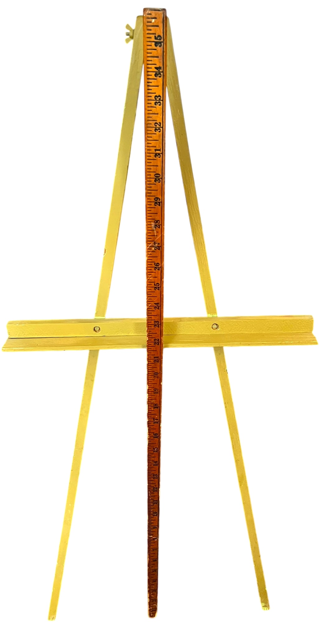 Vintage Chartreuse Painted Wood Artist's Display Easel, 36" - 7