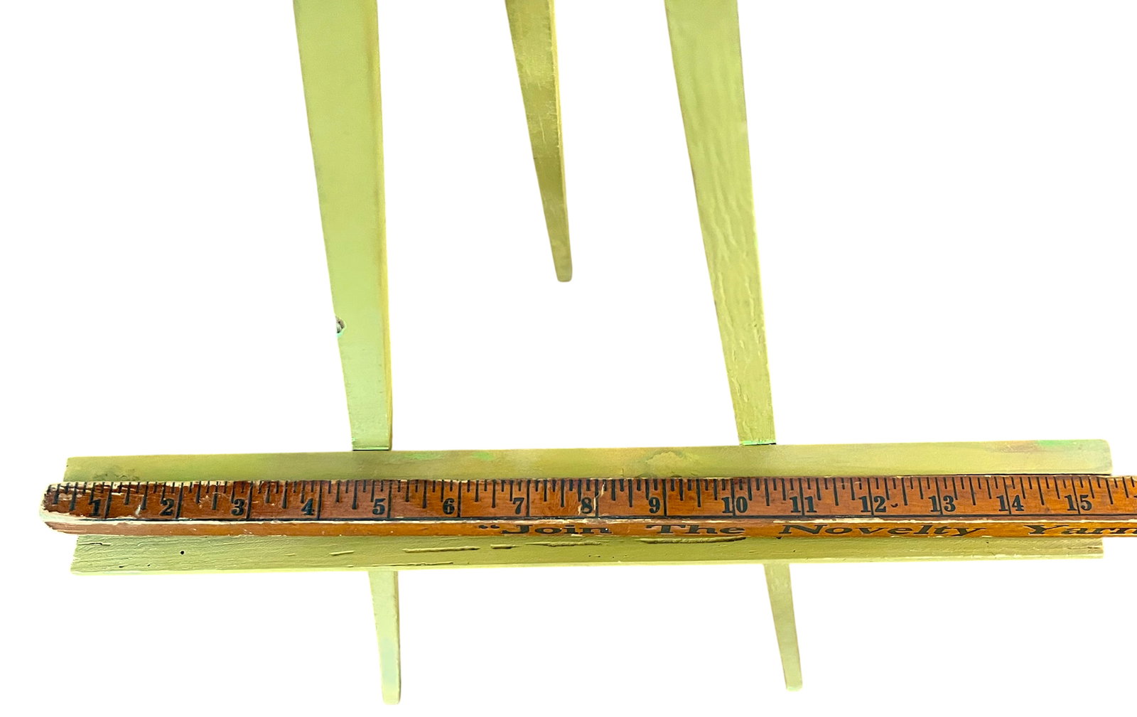 Vintage Chartreuse Painted Wood Artist's Display Easel, 36" - 9