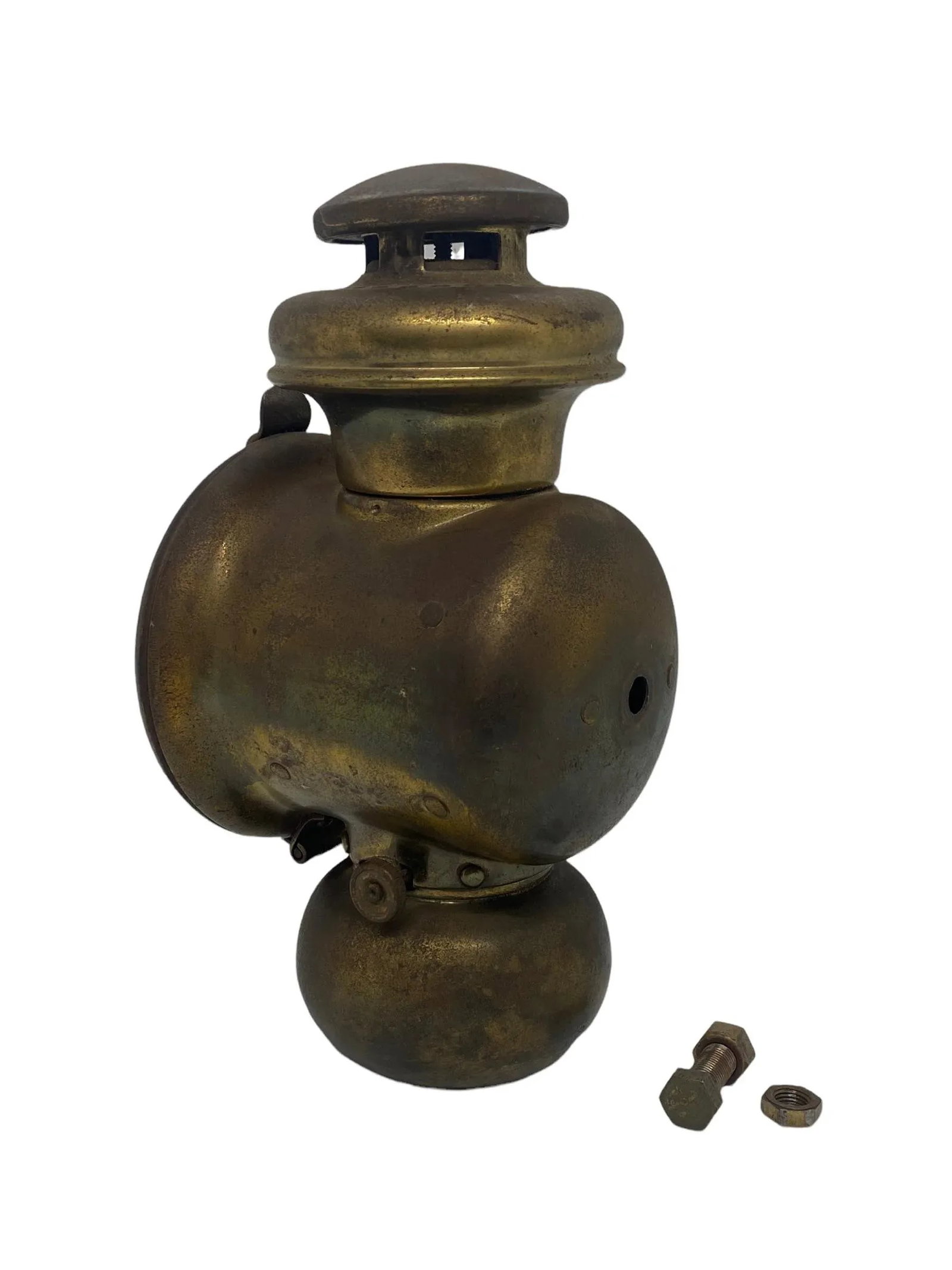 1914 Ford E & J No.3-414 Brass Kerosene Cowl Light - 4