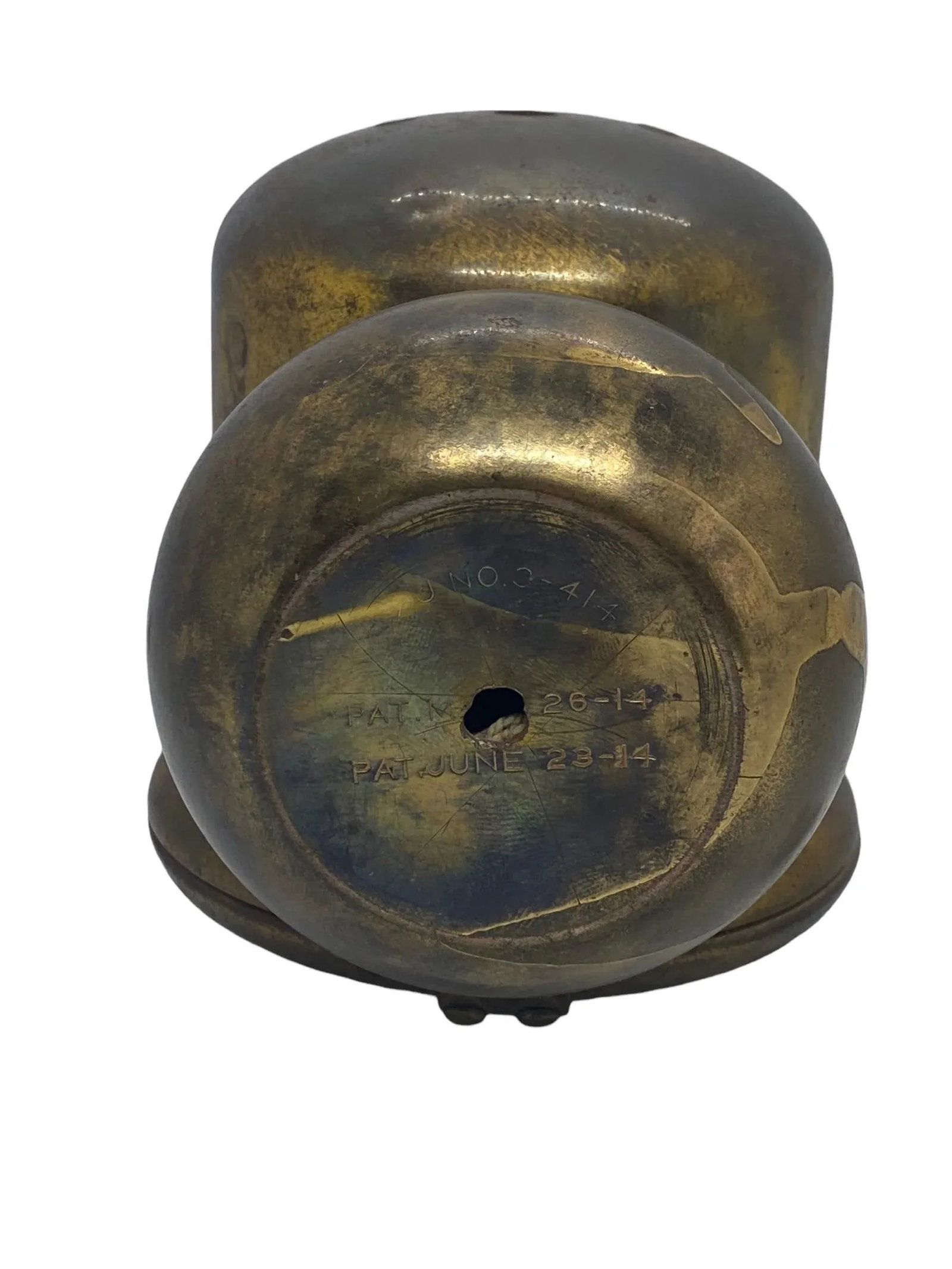 1914 Ford E & J No.3-414 Brass Kerosene Cowl Light - 7