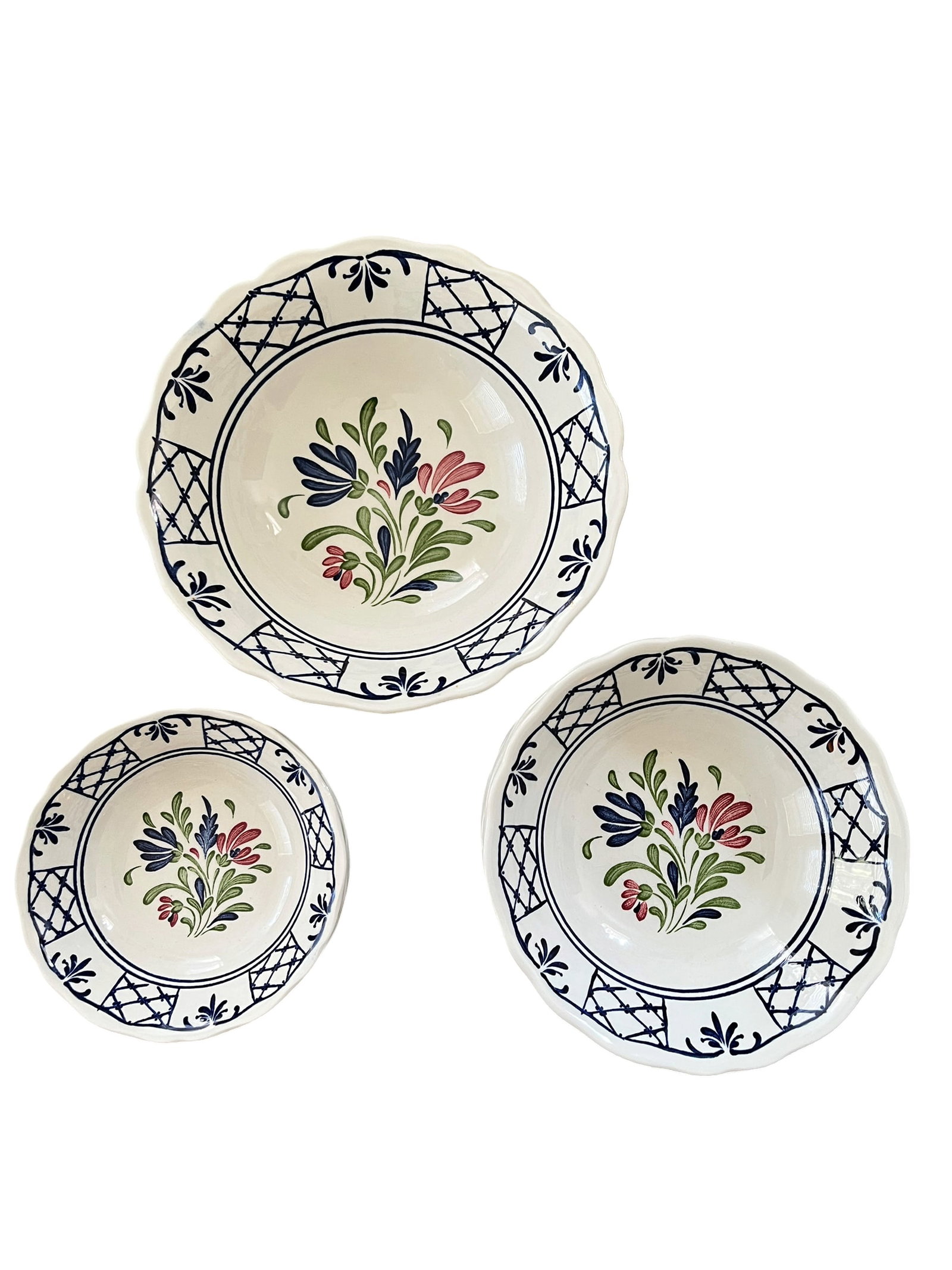 Vintage Johnson Brothers Provincial Hand Engraved Ironstone Bowls, 13-Piece Set, England - 2