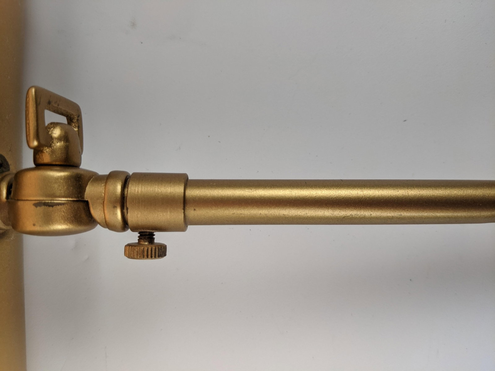 Vintage 14" Adjustable Brass Gallery Picture Light - Articulated Single Arm & Built-in Switch - 10