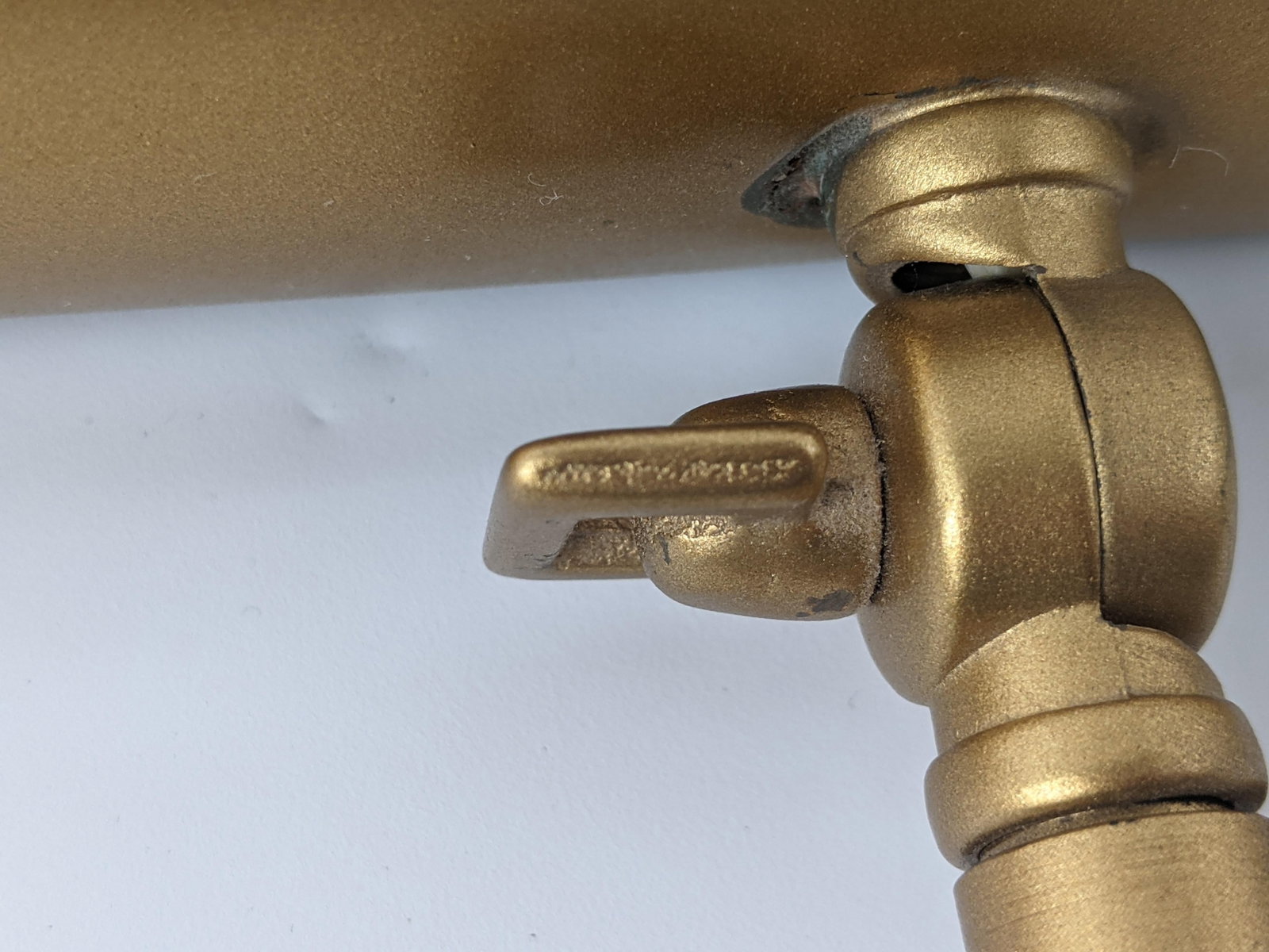 Vintage 14" Adjustable Brass Gallery Picture Light - Articulated Single Arm & Built-in Switch - 5