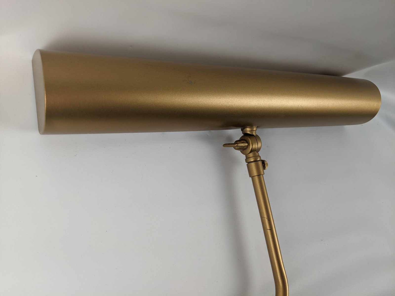 Vintage 14" Adjustable Brass Gallery Picture Light - Articulated Single Arm & Built-in Switch - 9