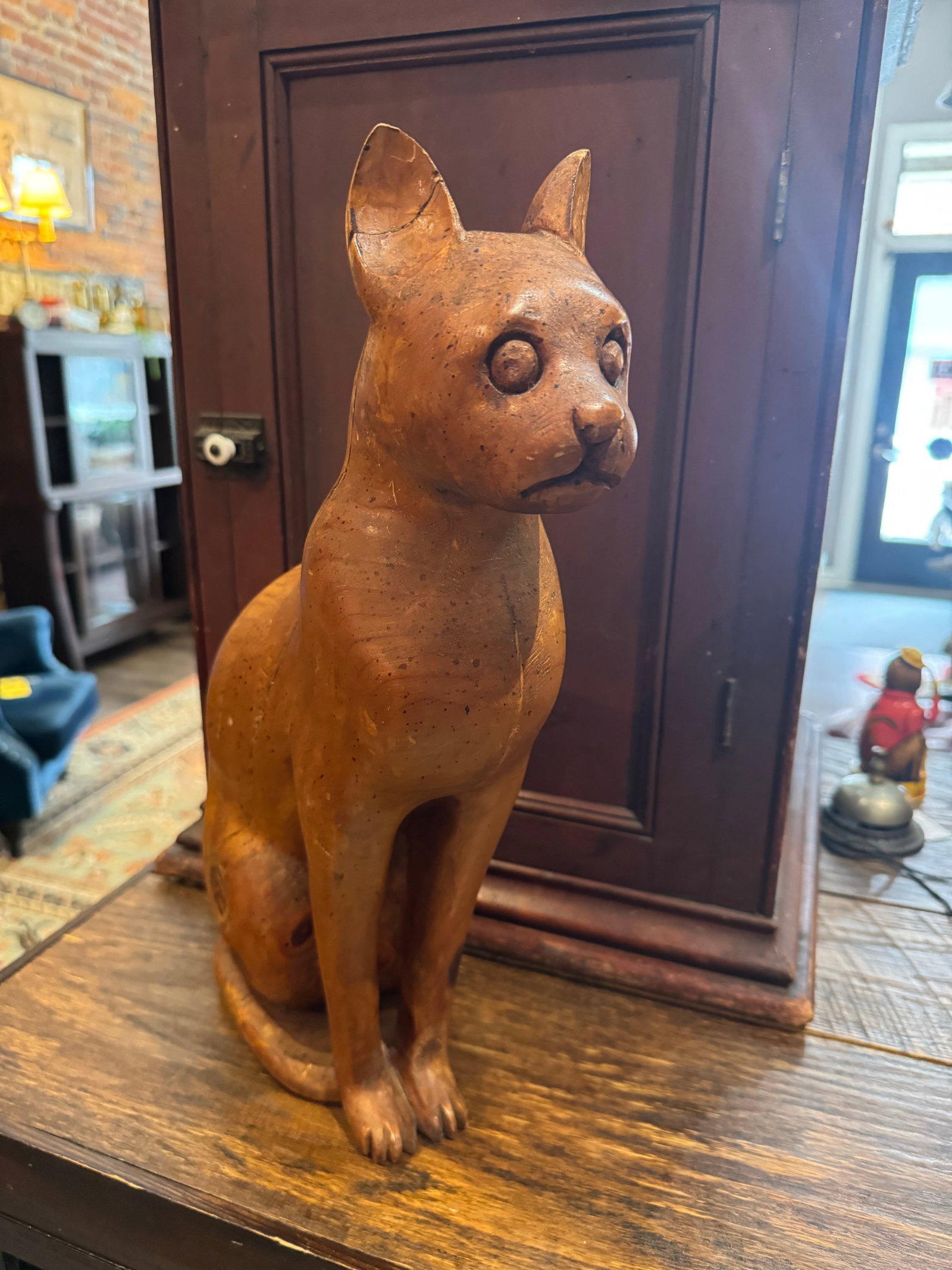 Vintage Midcentury Cat Sculpture - Attr. Sarreid, Italy - 2