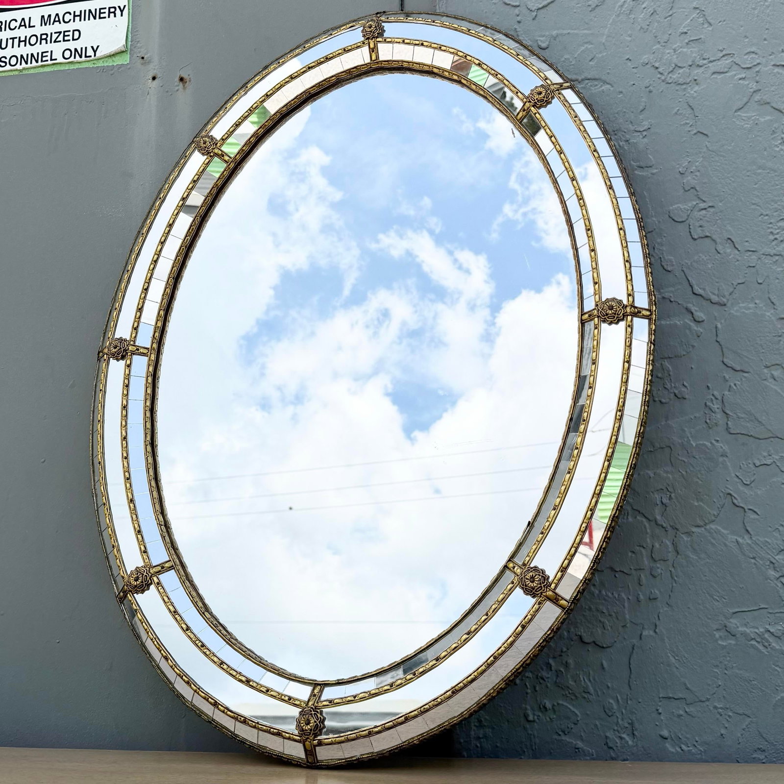 Vintage Venetian Style Oval Wall Mirror - 2