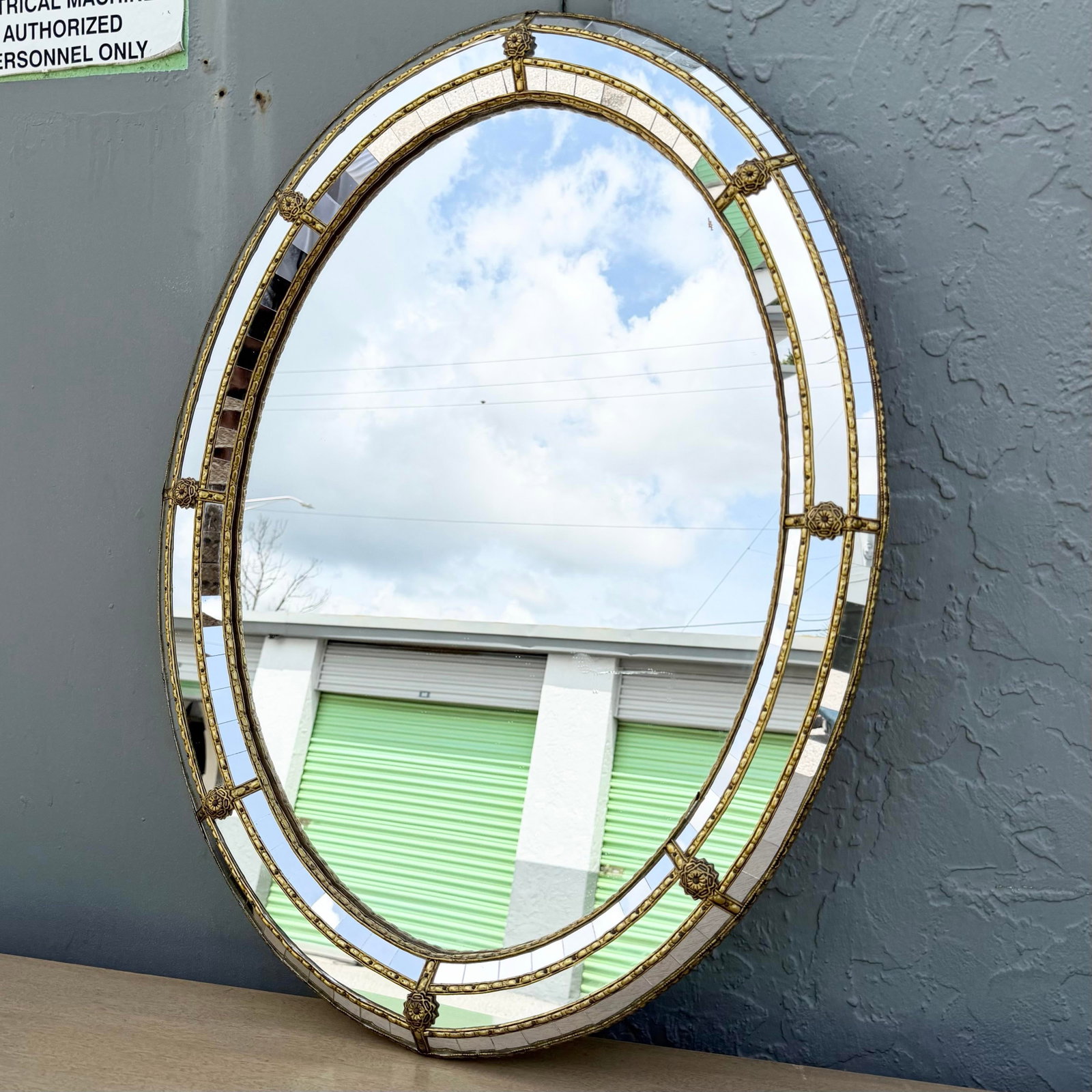 Vintage Venetian Style Oval Wall Mirror - 4