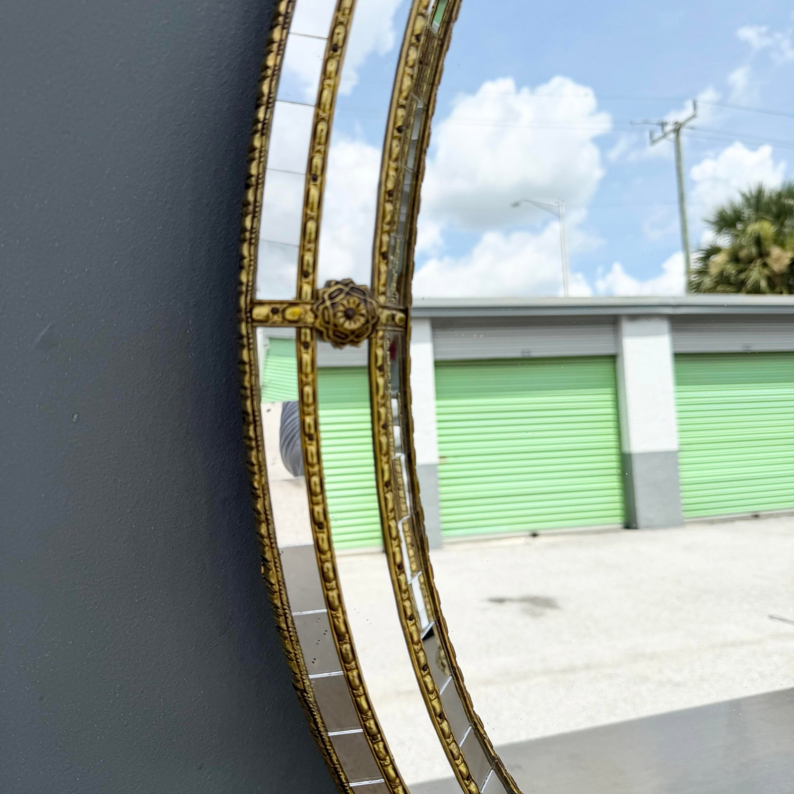 Vintage Venetian Style Oval Wall Mirror - 5