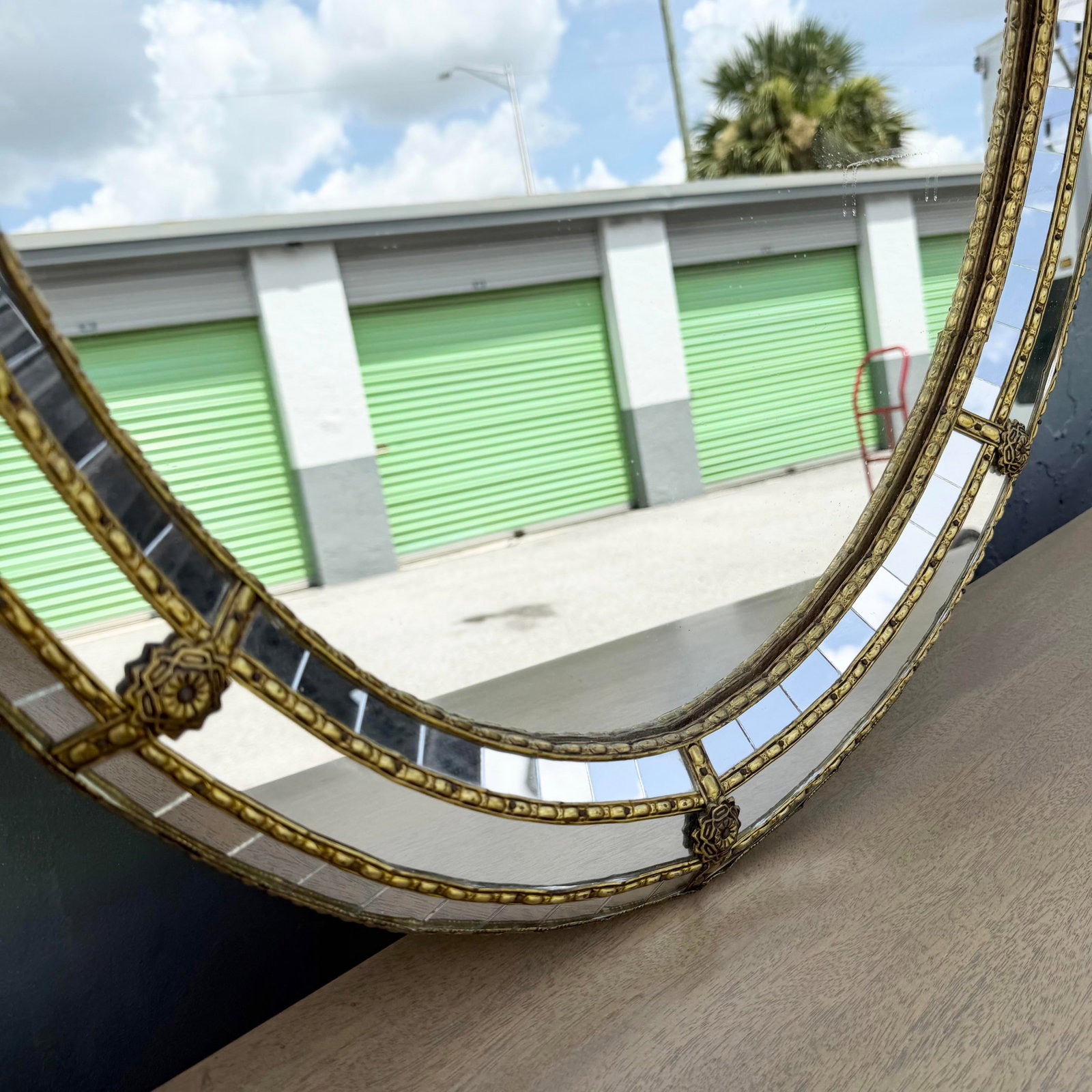 Vintage Venetian Style Oval Wall Mirror - 6