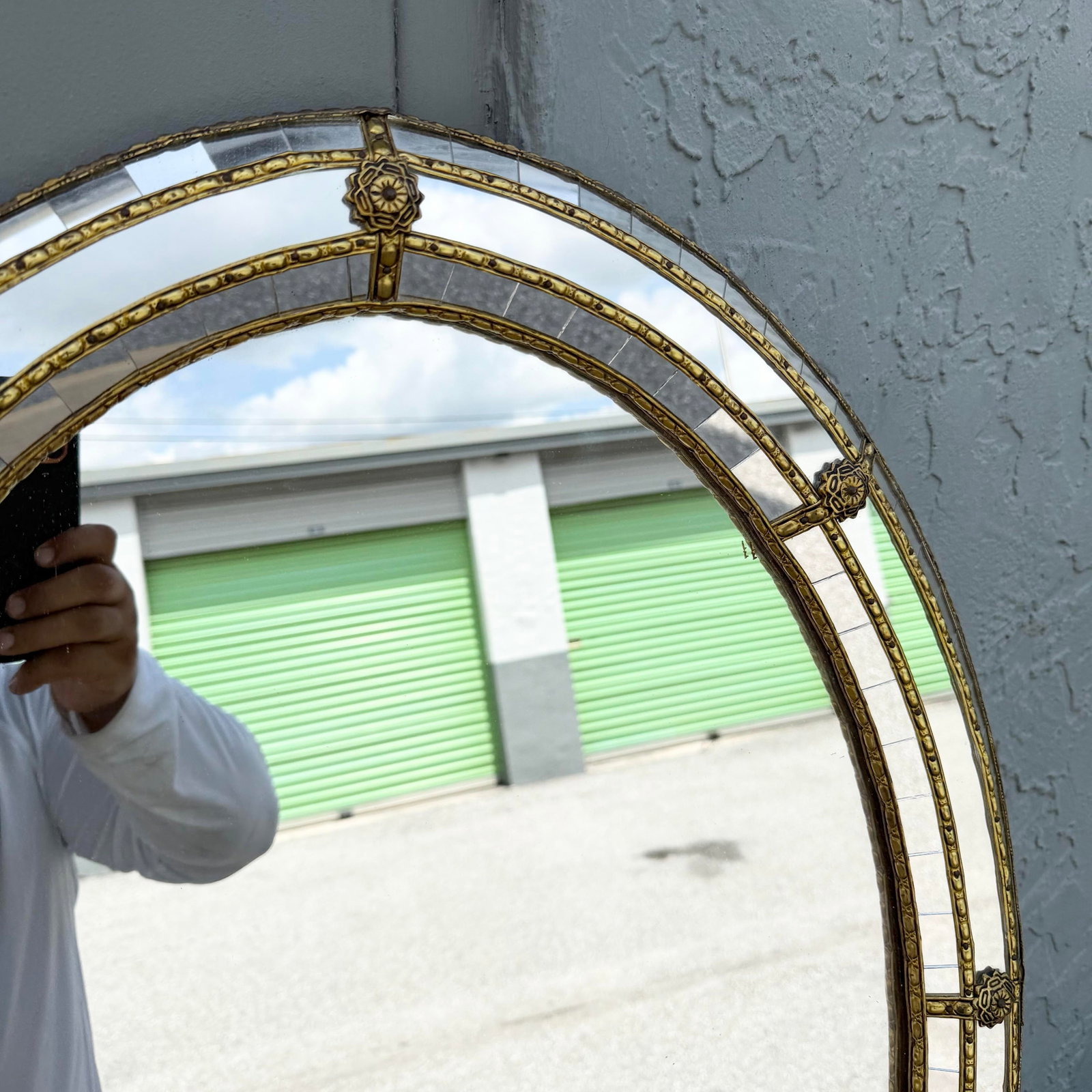 Vintage Venetian Style Oval Wall Mirror - 7