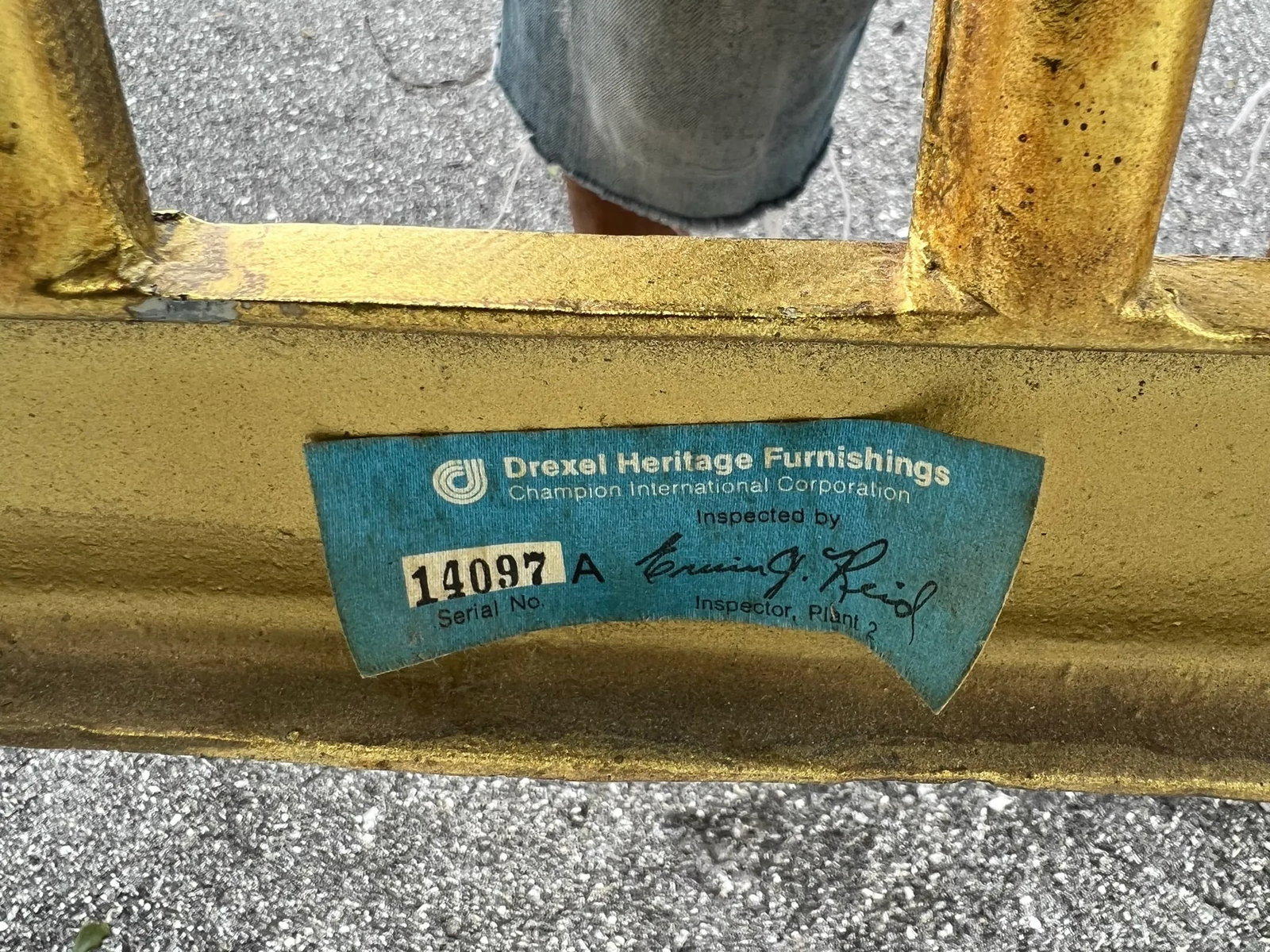 Drexel Metal Gold Leaf King Sized Headboard - 10