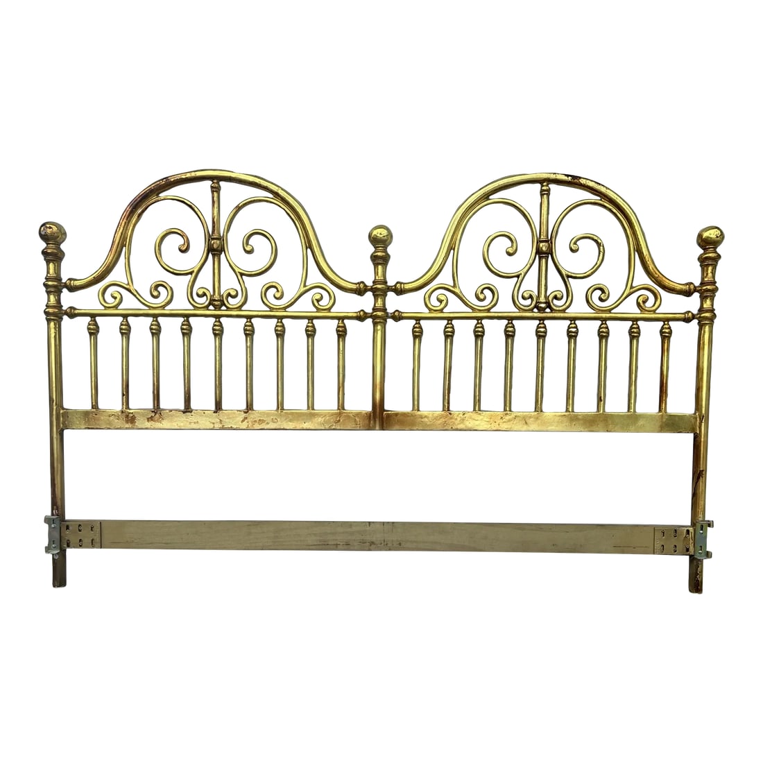 Drexel Metal Gold Leaf King Sized Headboard (1 of 11)