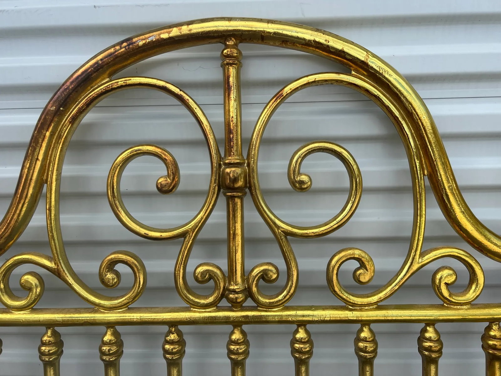 Drexel Metal Gold Leaf King Sized Headboard - 4