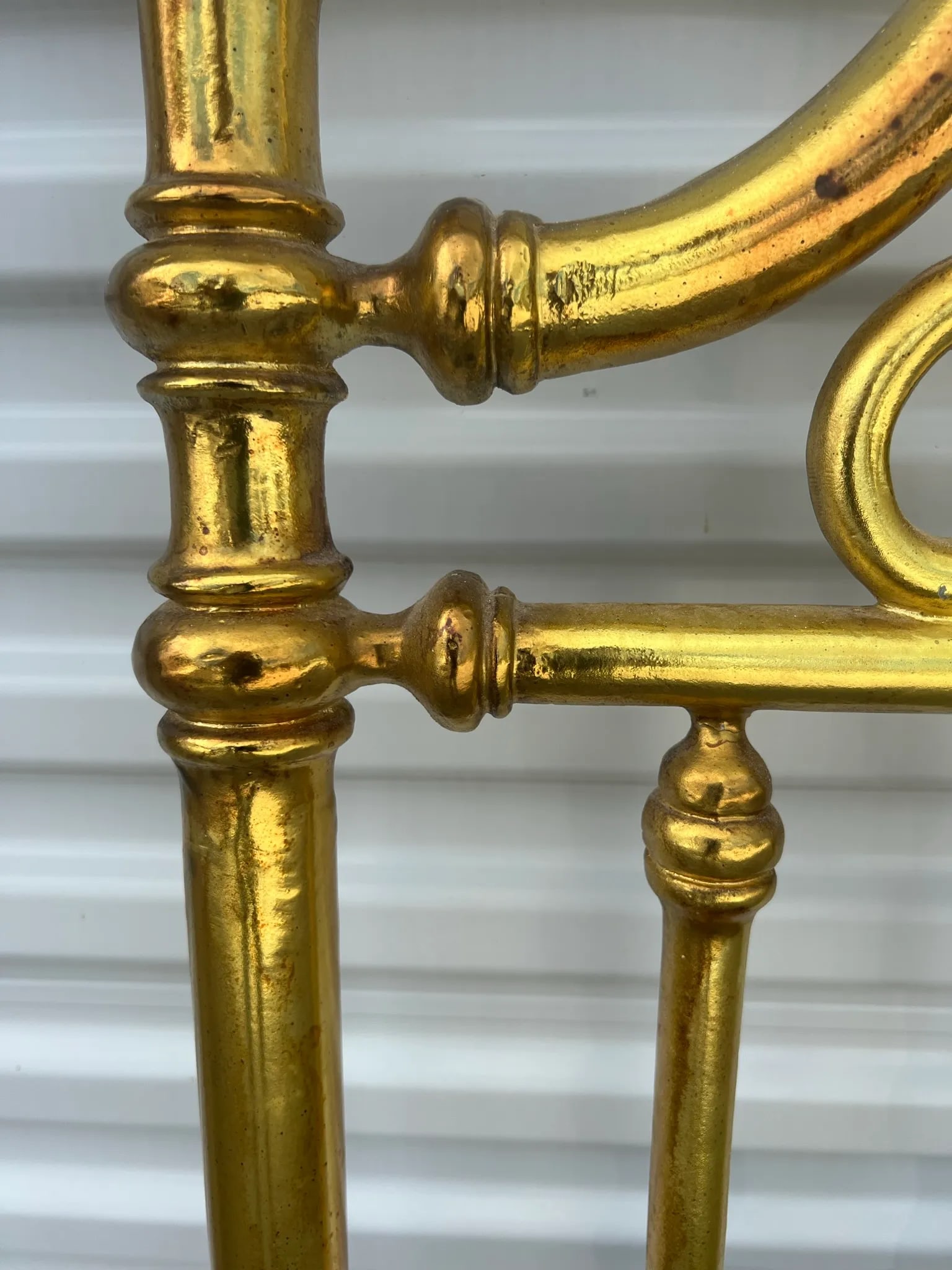 Drexel Metal Gold Leaf King Sized Headboard - 5