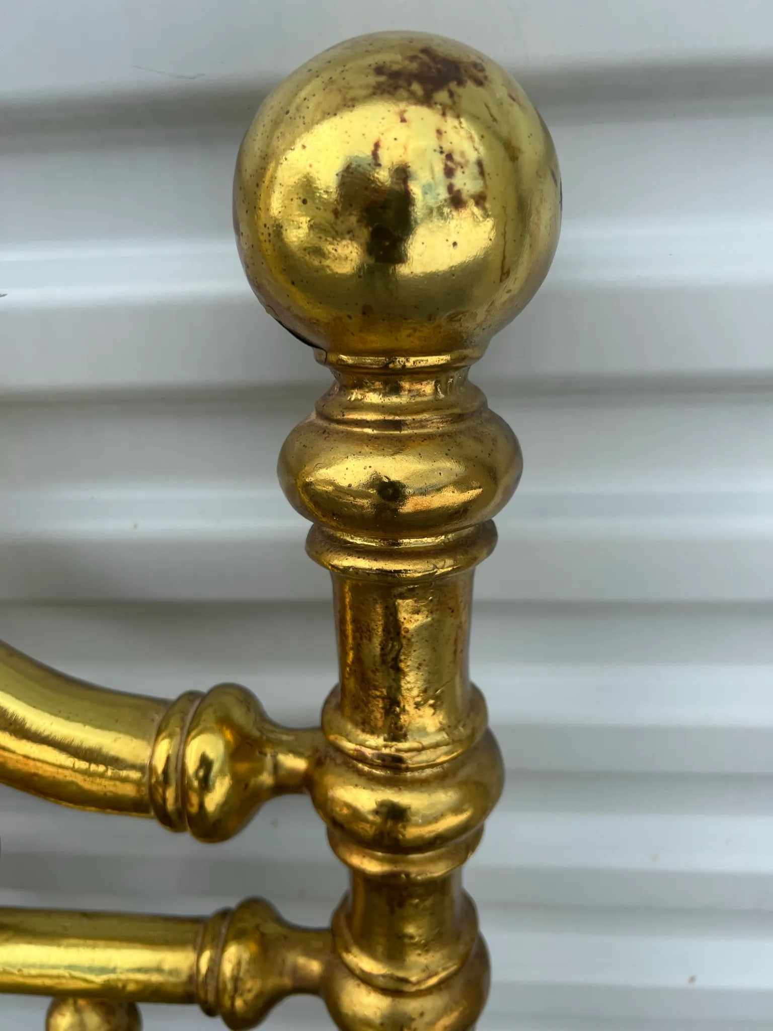 Drexel Metal Gold Leaf King Sized Headboard - 6