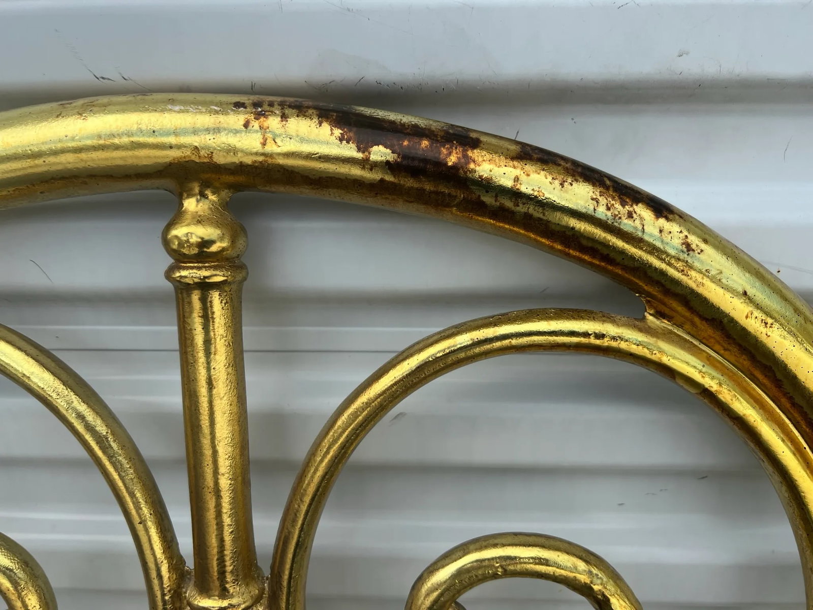 Drexel Metal Gold Leaf King Sized Headboard - 7