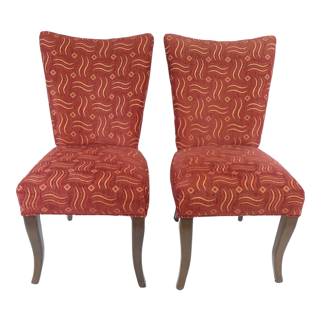 1960s Vintage Chairs - a Pair: 2 Mid-Century Chairs (2 Pieces)(21" x 20" x 37") Condition: Alterations: Unknown Imperfections: Some Imperfections Condition Notes: Good Condition. See pictures for more details. Origin: United States