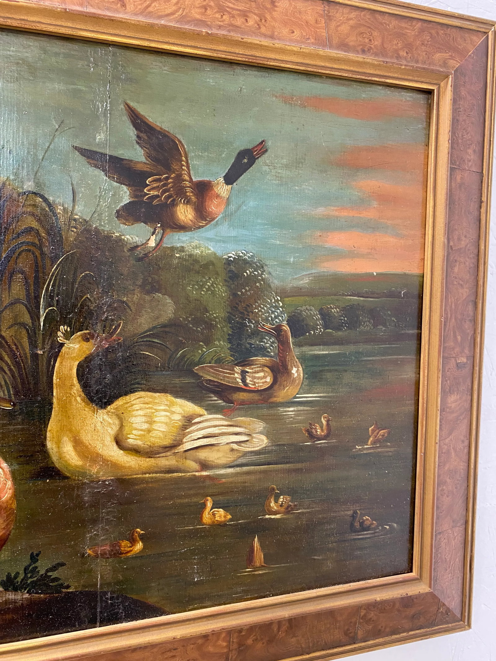 19th Century Dutch School Landscape Painting of Ducks After Melchior D'Hondecoeter - 3