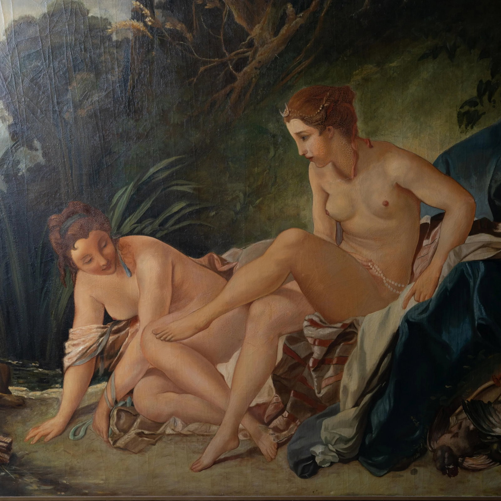 Diana Bathing, After Boucher Oil on Canvas, 19th Century - 3