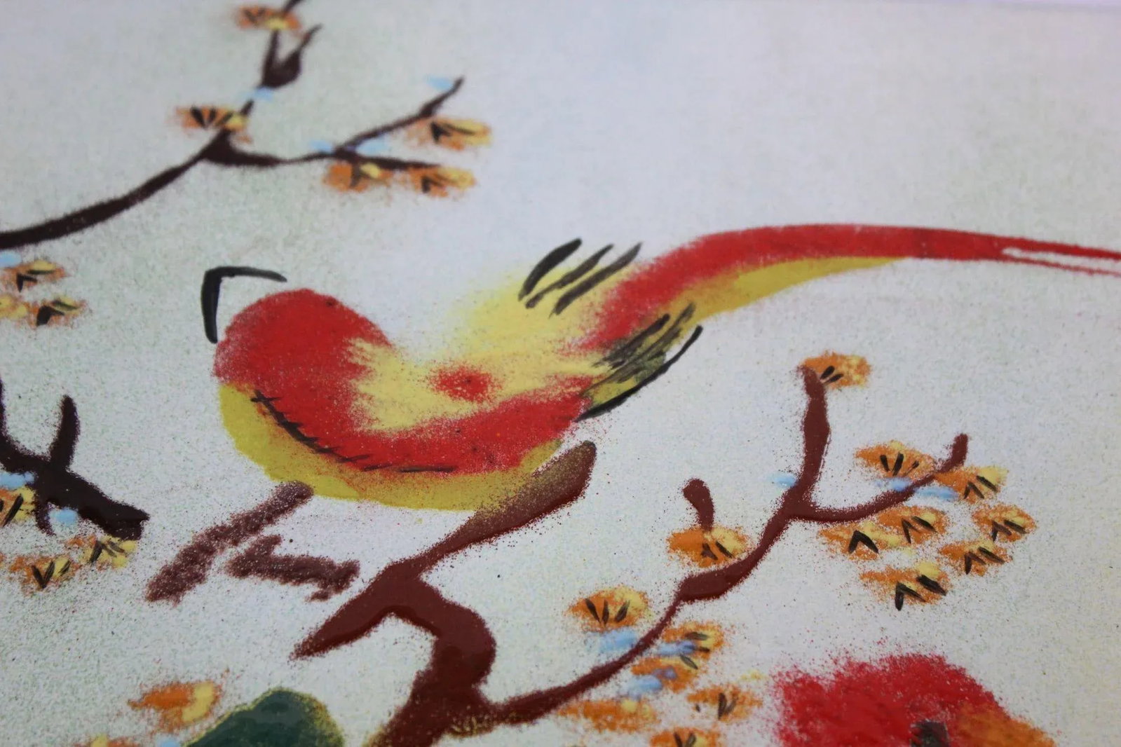 Mid-Century Modern Enamel on Copper Naturescape by De Orsini - 10