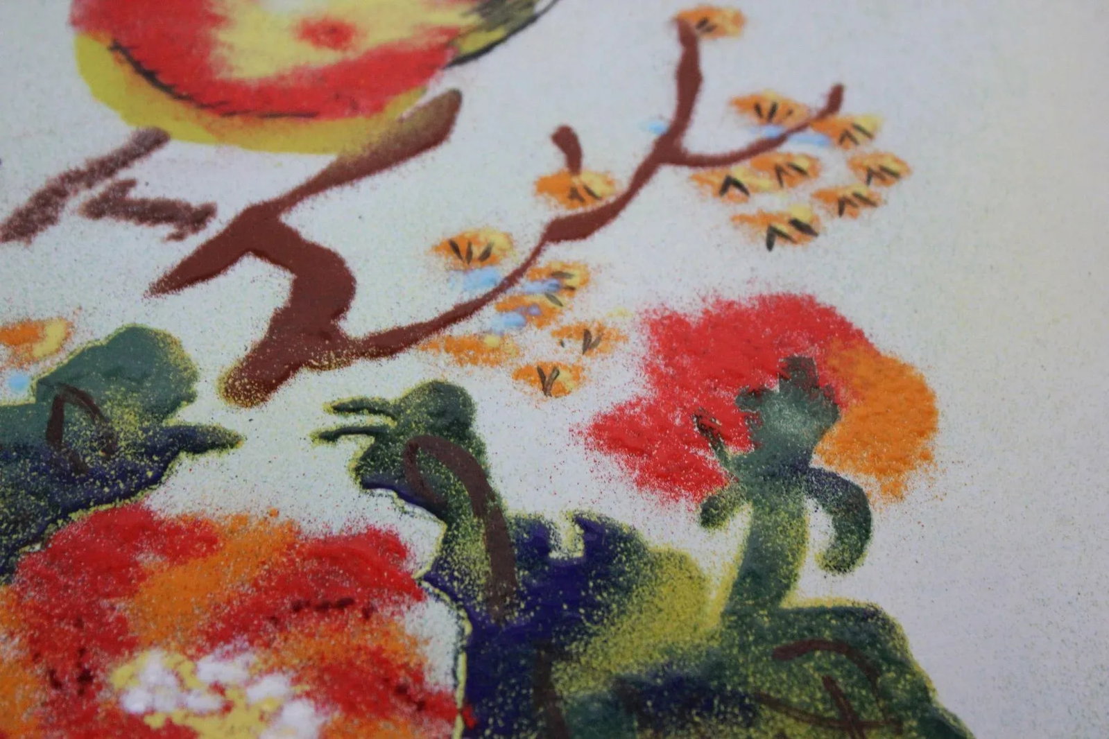 Mid-Century Modern Enamel on Copper Naturescape by De Orsini - 9