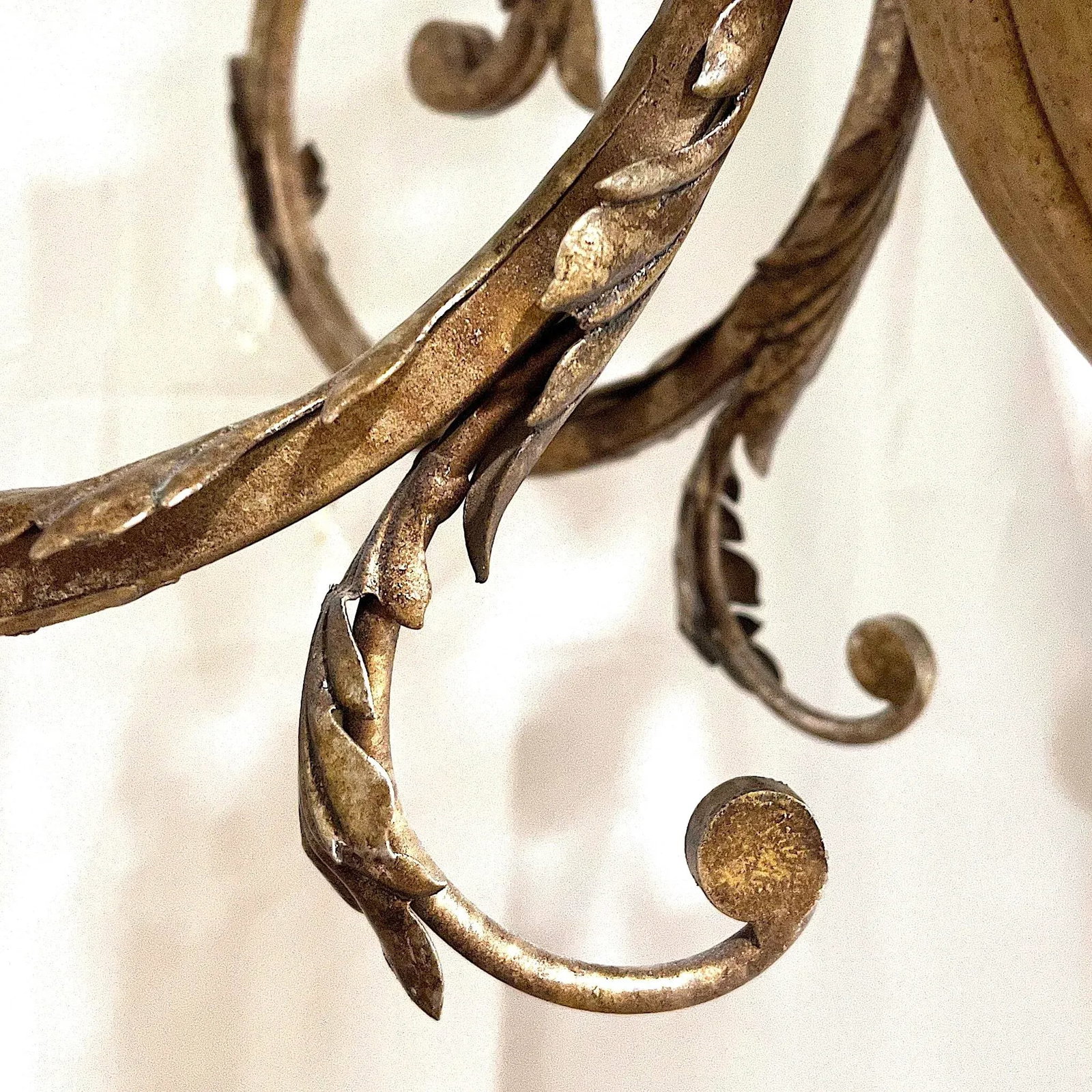 French Inspired Hand-Wrought Iron Six + One Light Chandelier by Fine Art Lamps - 5