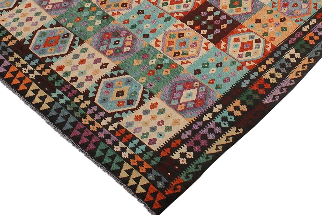 Early 21st Century Kilim Gray Brown Wool Rug - 3