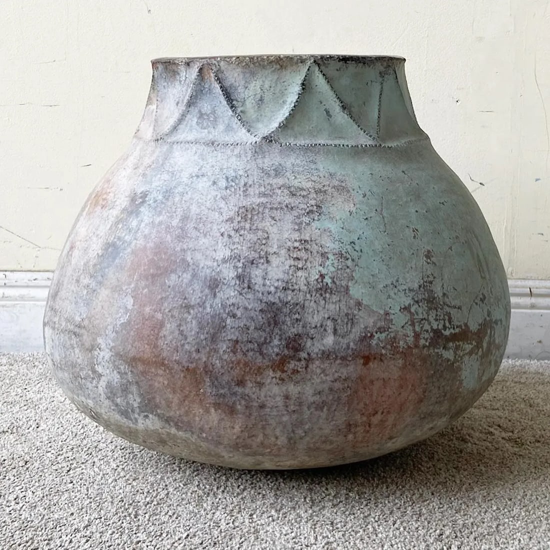Vintage Colombian Hand Made Clay Water Jug/Container - 2