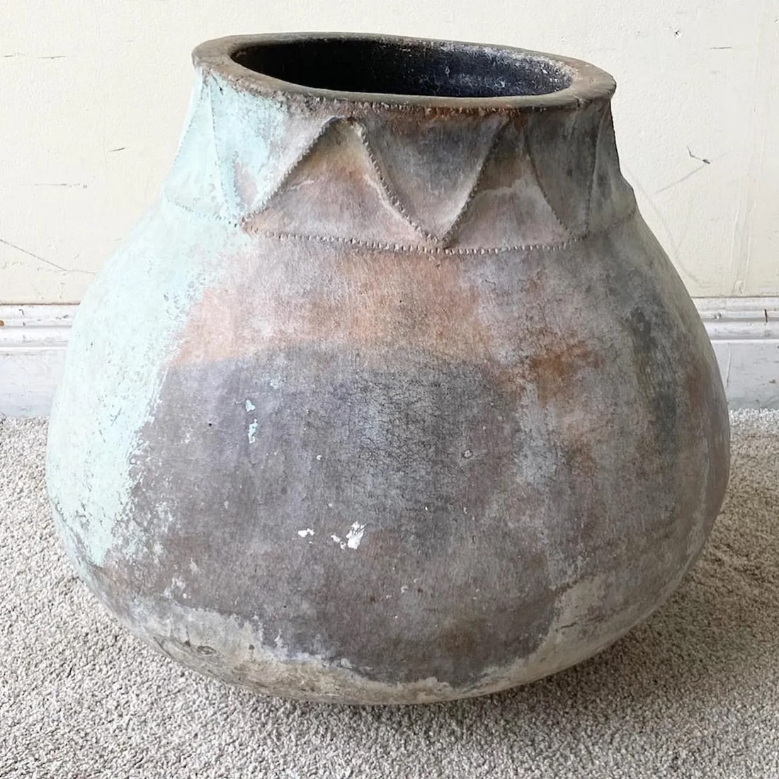 Vintage Colombian Hand Made Clay Water Jug/Container - 4