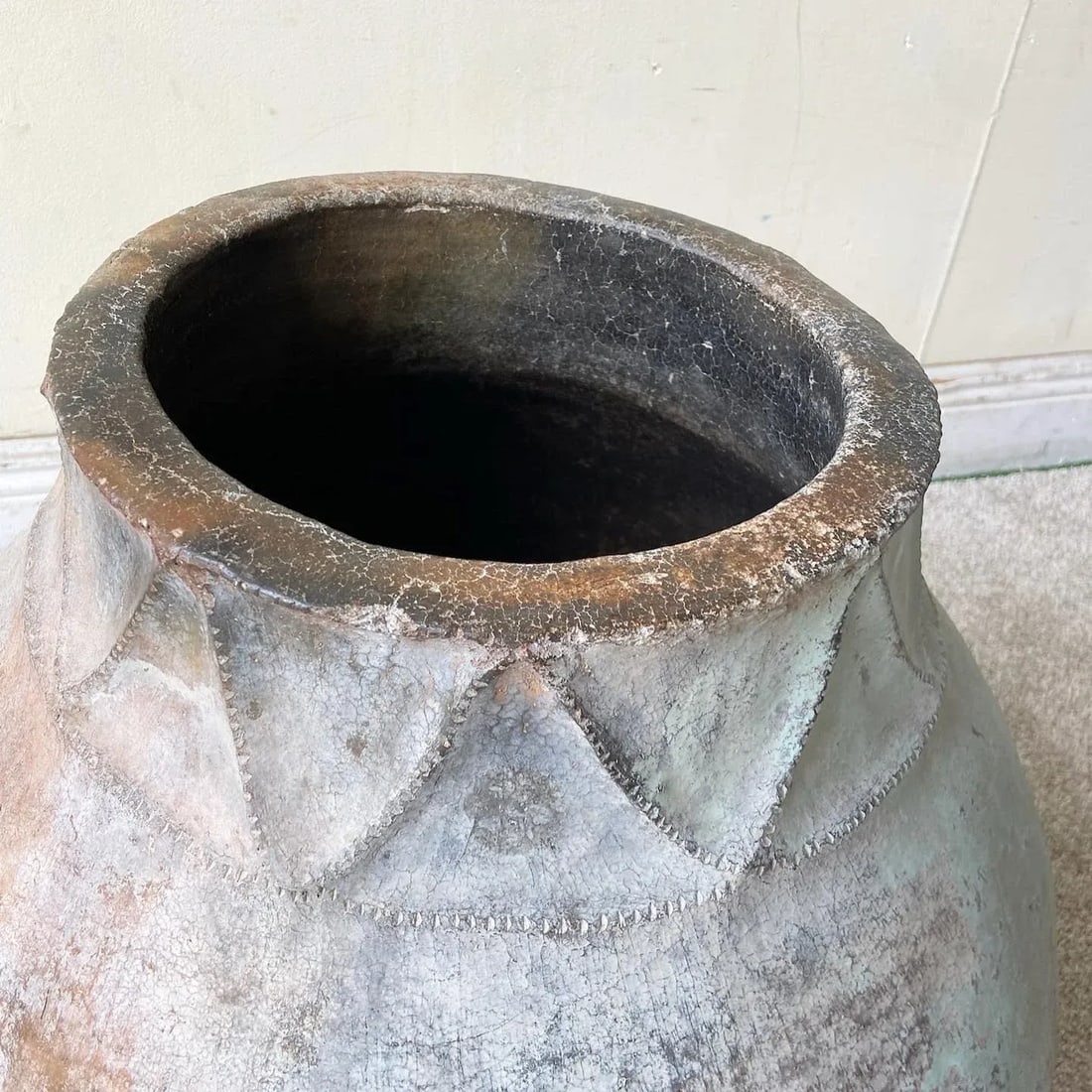 Vintage Colombian Hand Made Clay Water Jug/Container - 8
