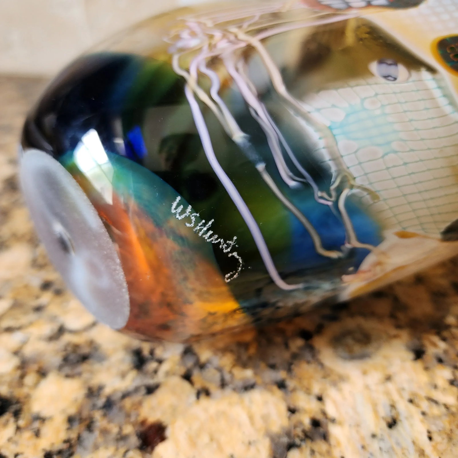 Late 20th Century Wes Hunting Signed Colorforms Art Glass Vase - 6