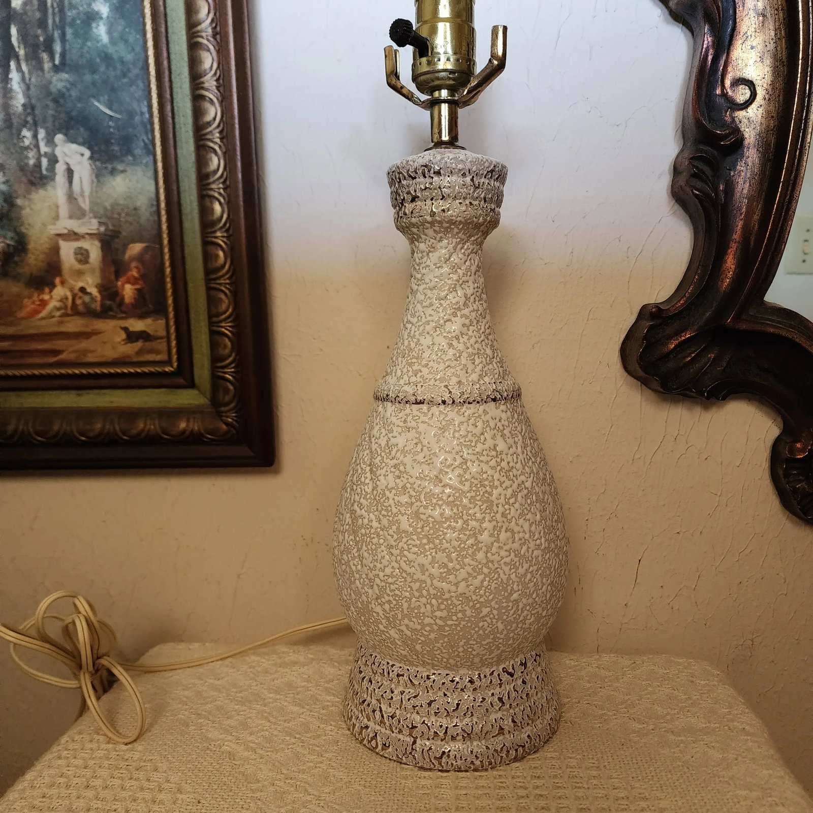 Pair of Vintage Late 20th Century Orange Peel Lamps - 2