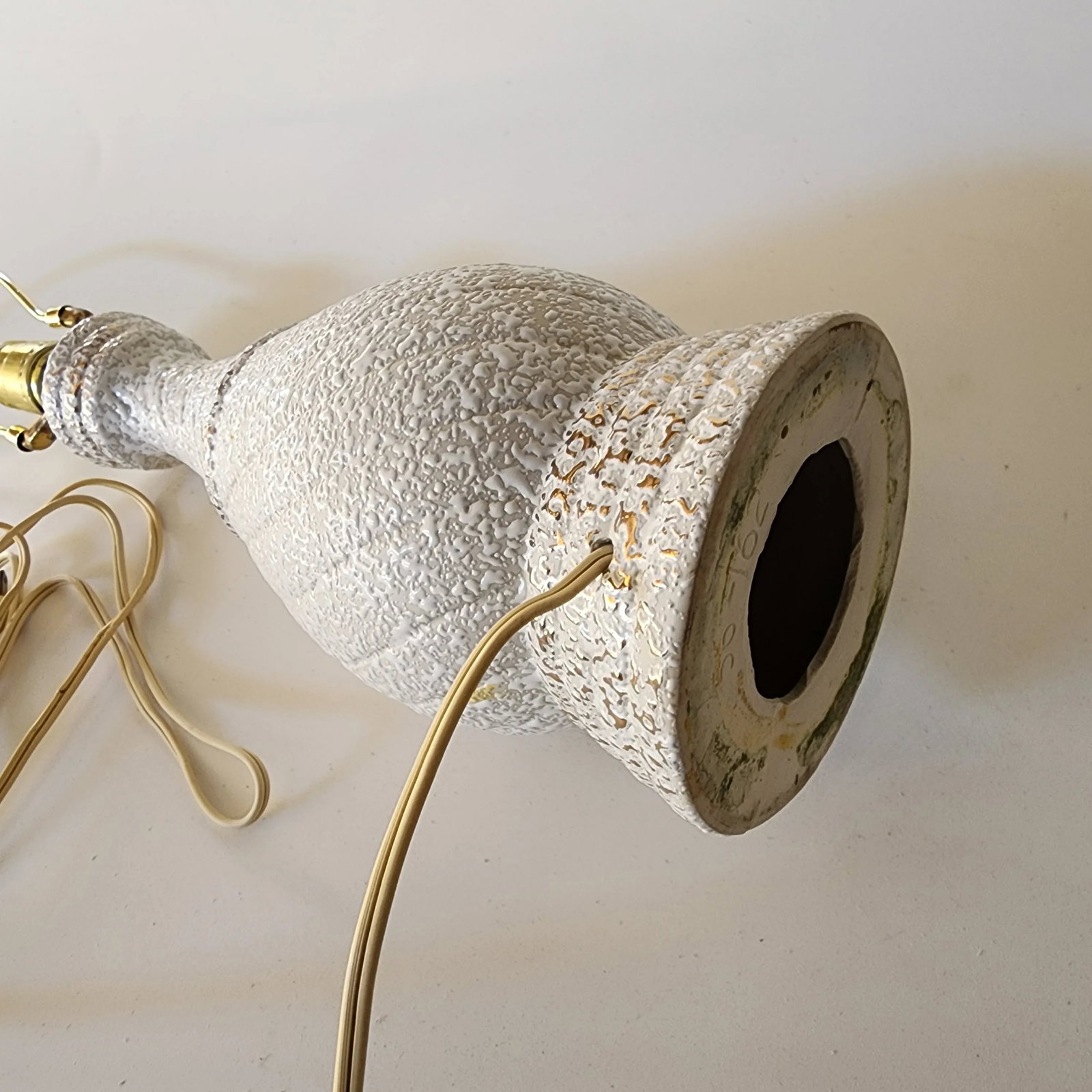 Pair of Vintage Late 20th Century Orange Peel Lamps - 5