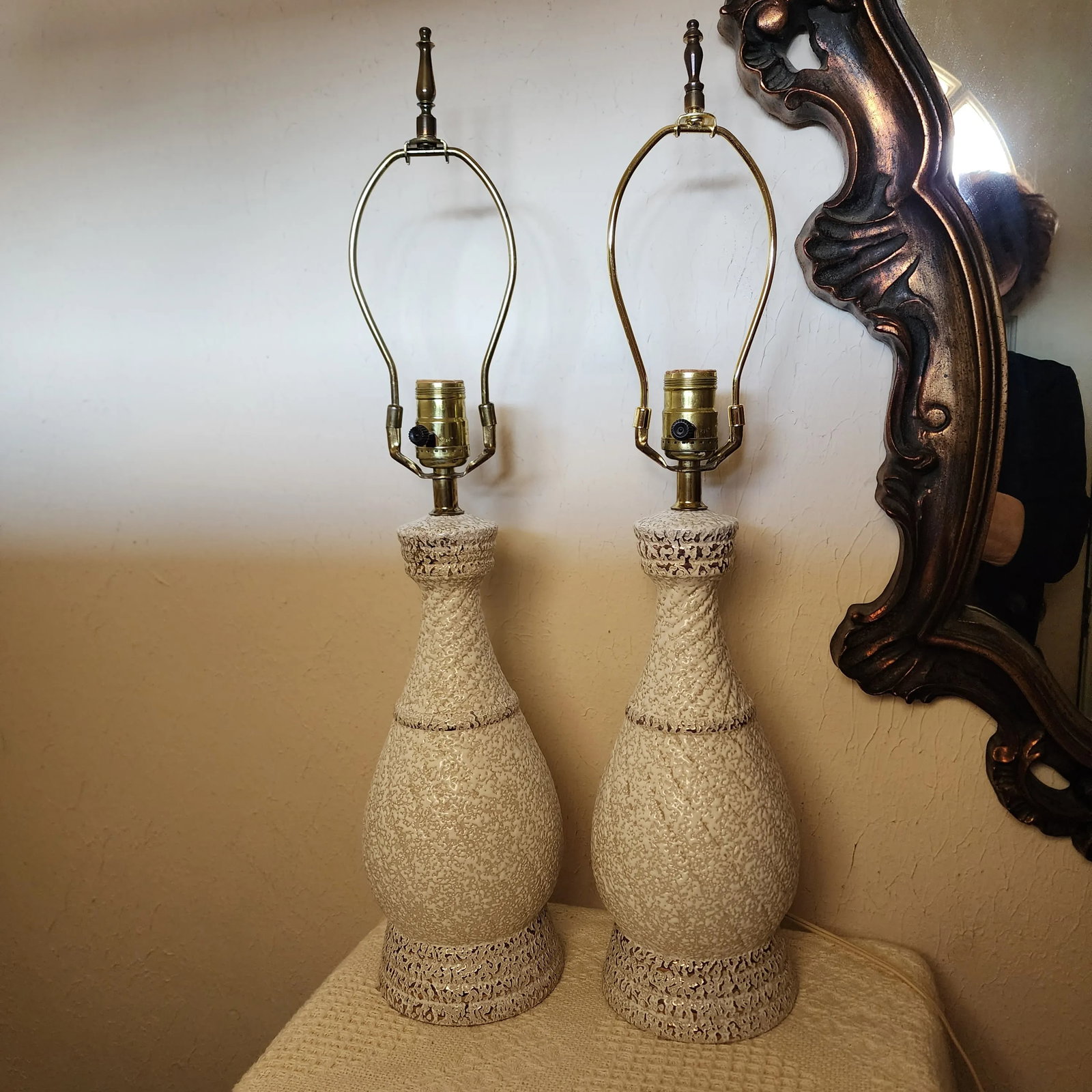 Pair of Vintage Late 20th Century Orange Peel Lamps - 6