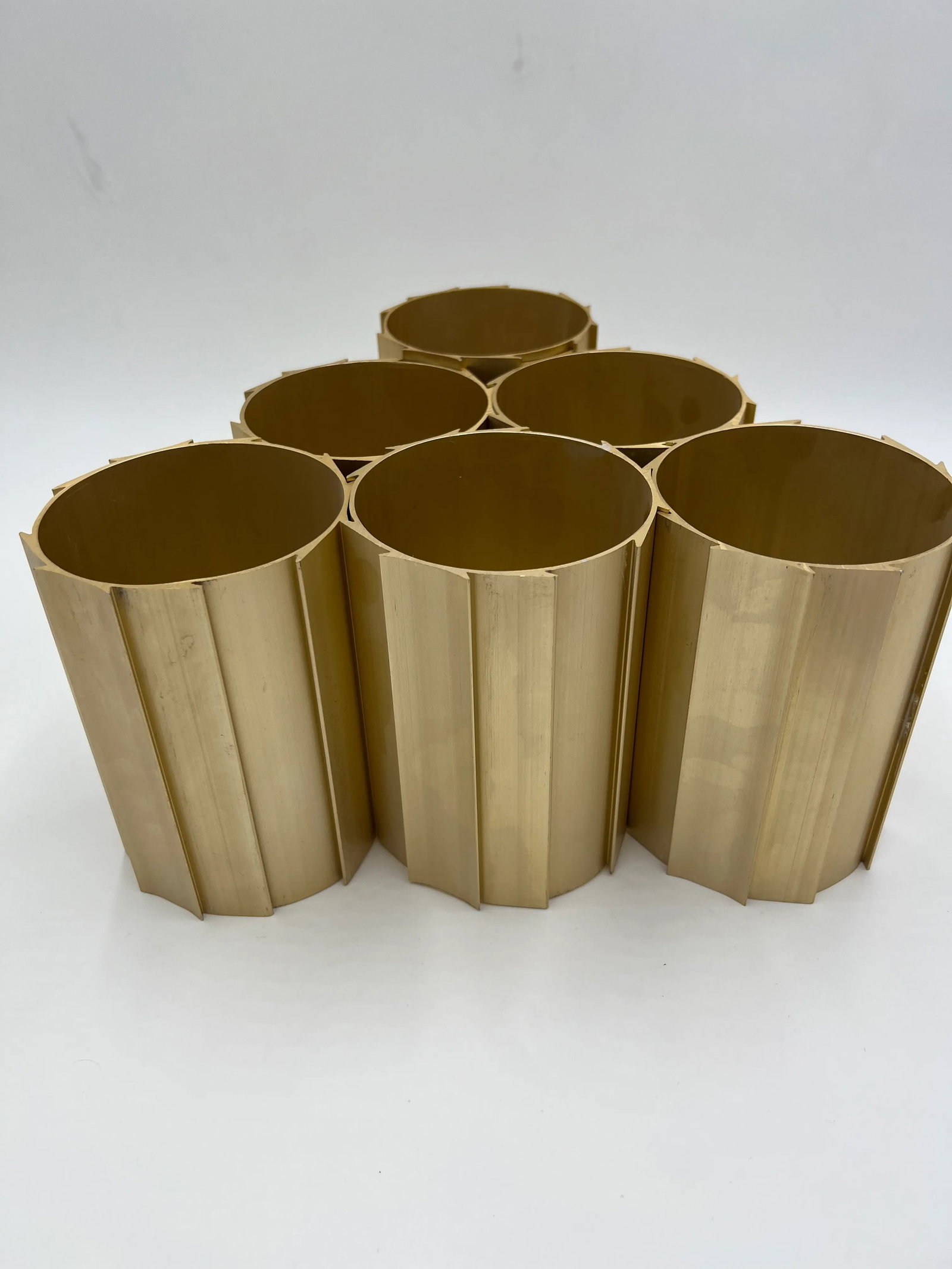 Gold Mid-Century Modern Anodized Aluminum Modular Wine Rack - 4