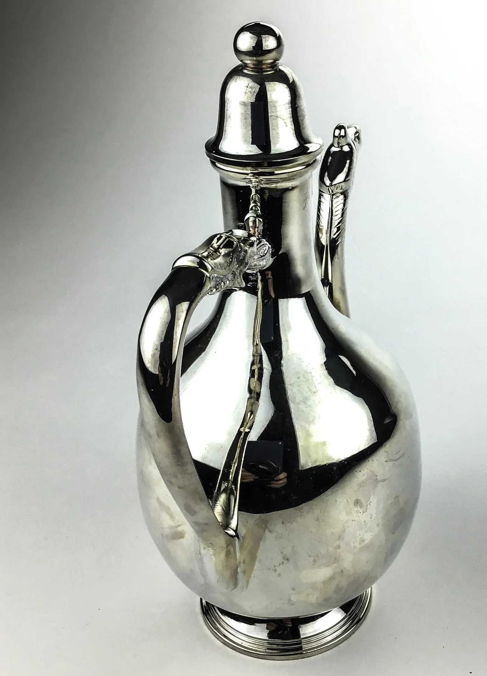 Silverplated Dragon Wine Vinegar Tea Decanter - 10