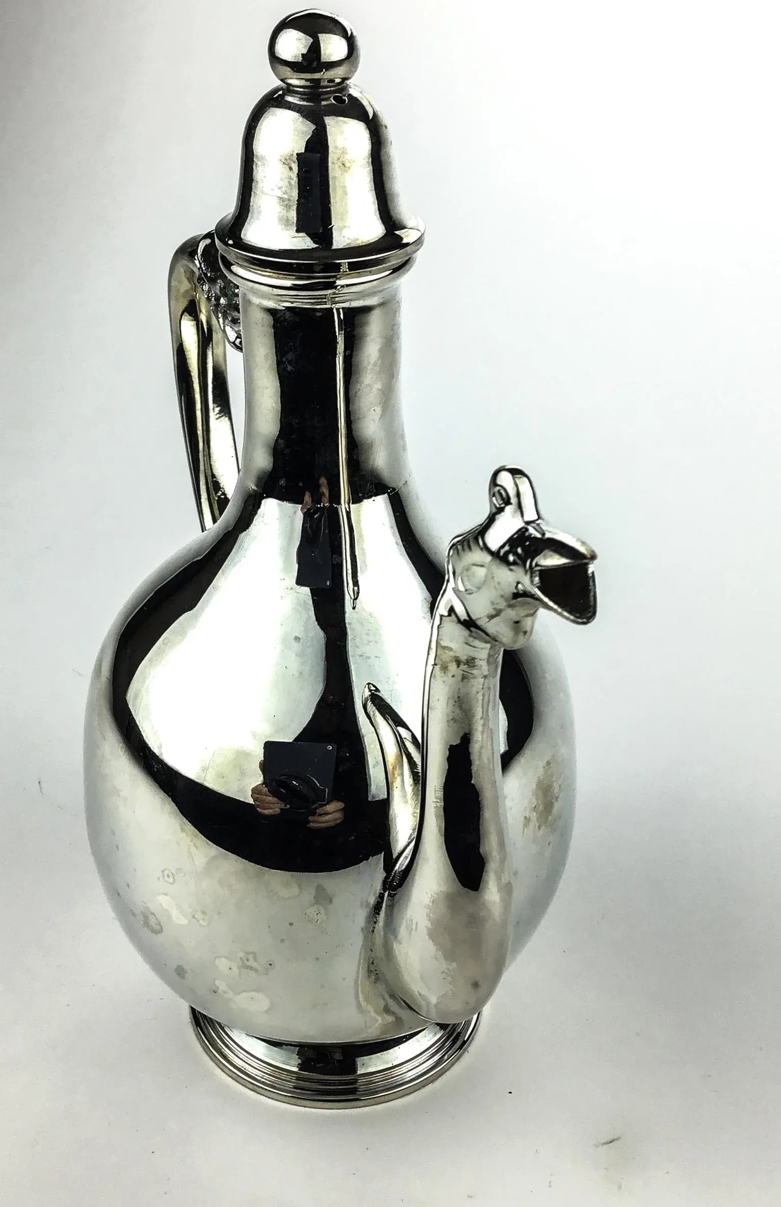 Silverplated Dragon Wine Vinegar Tea Decanter - 12