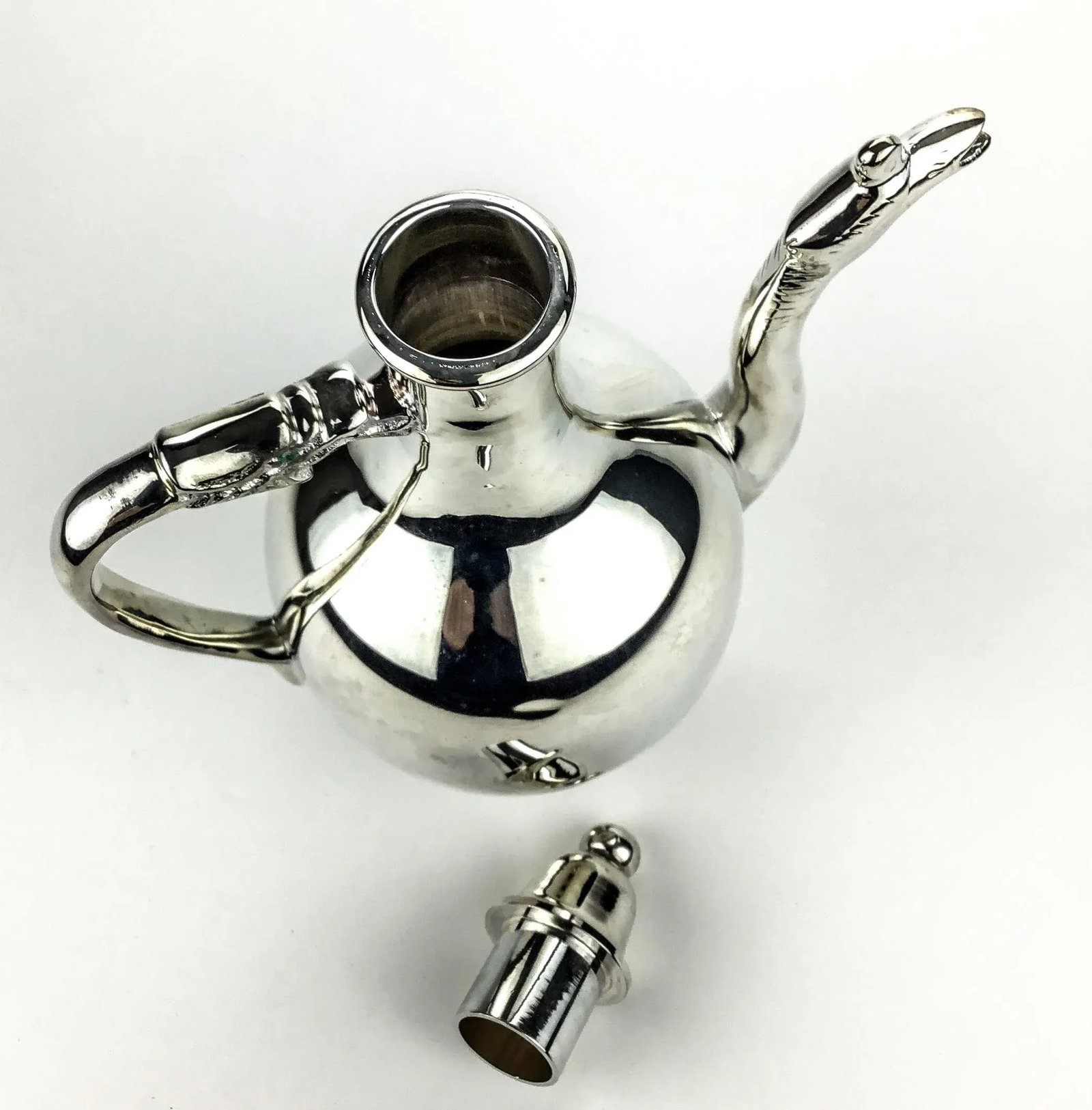 Silverplated Dragon Wine Vinegar Tea Decanter - 5