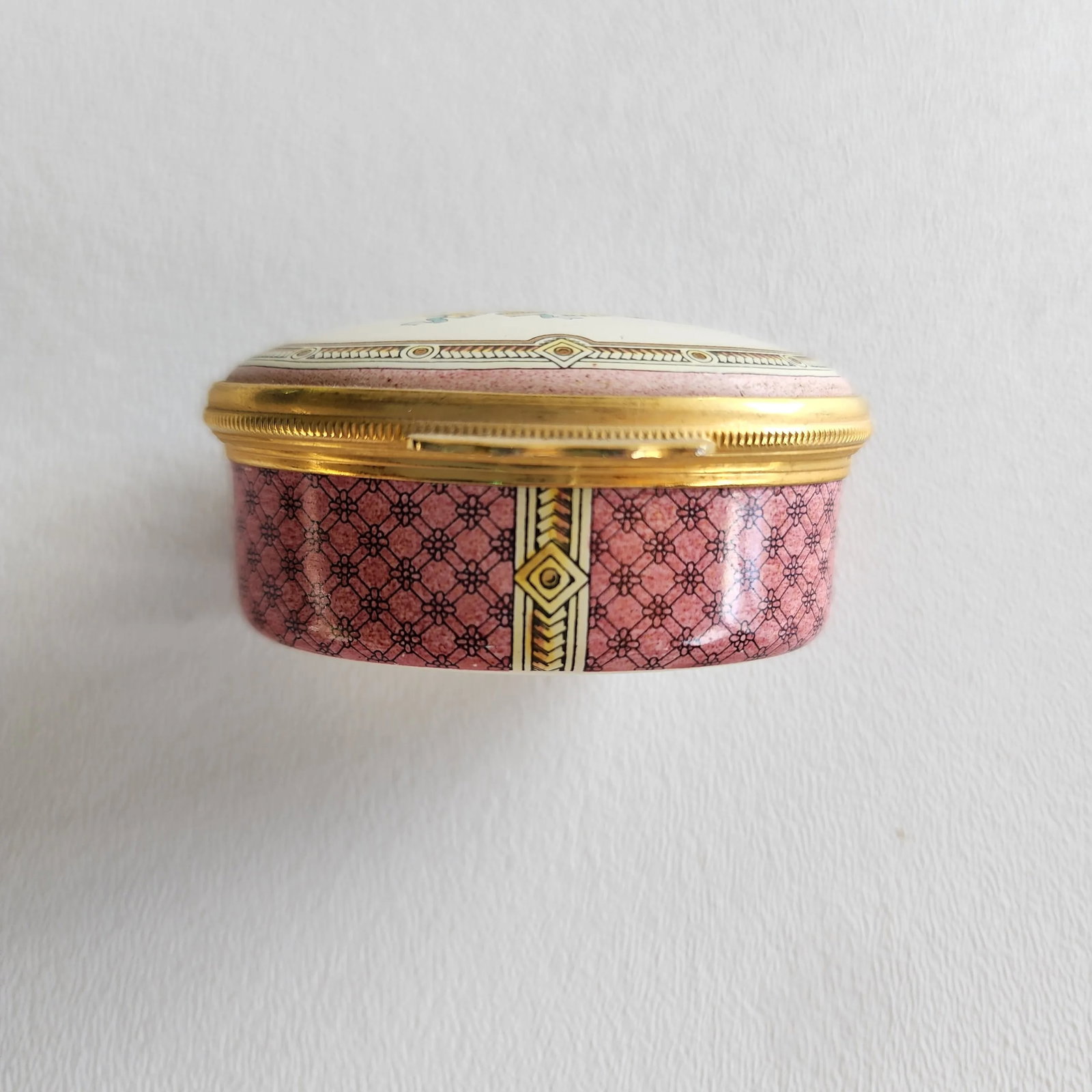 1984 Halcyon Days Enamel Collectible Box Celebrating Metropolitan Opera House - 3