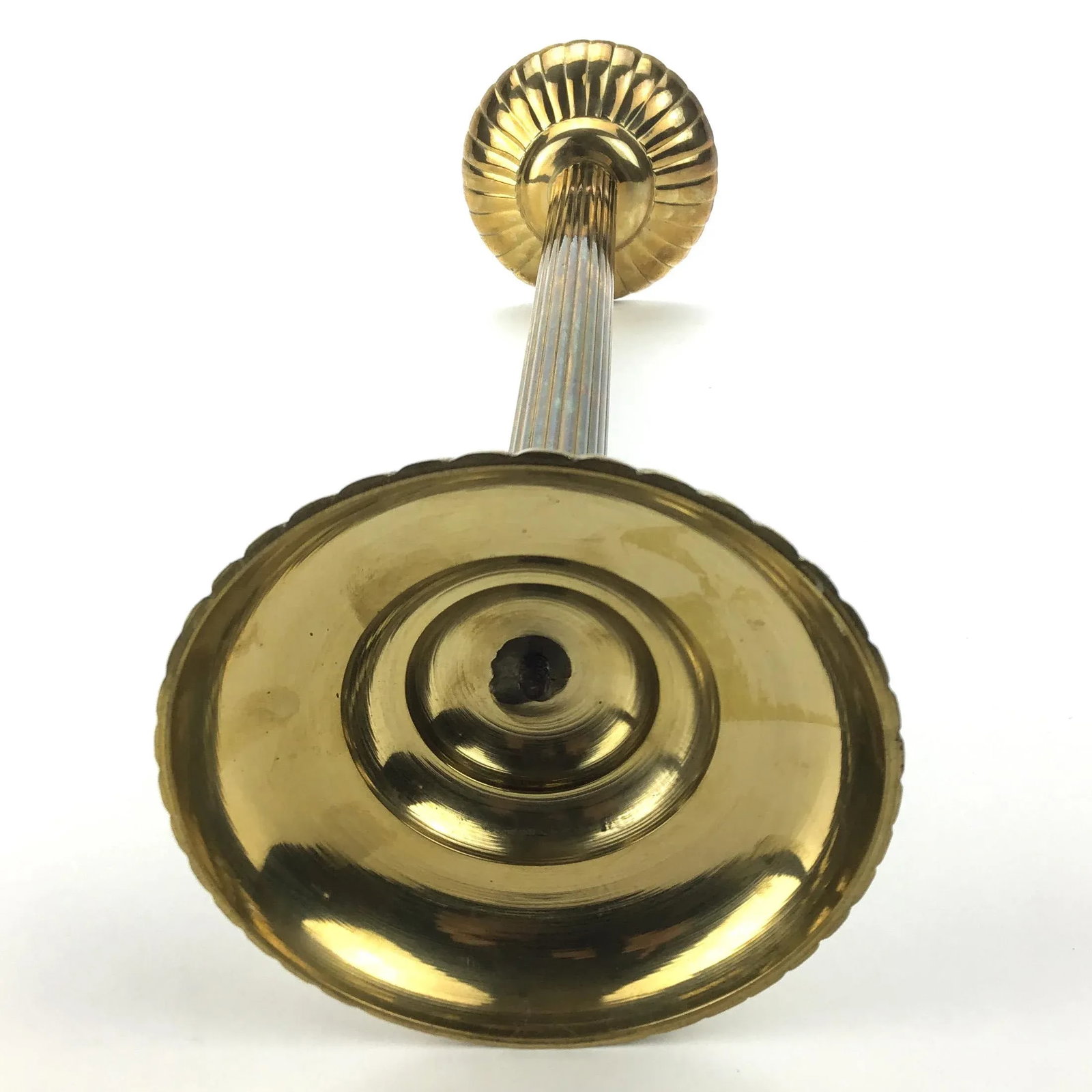 Super Tall Brass Artisan Candle Holder - 10