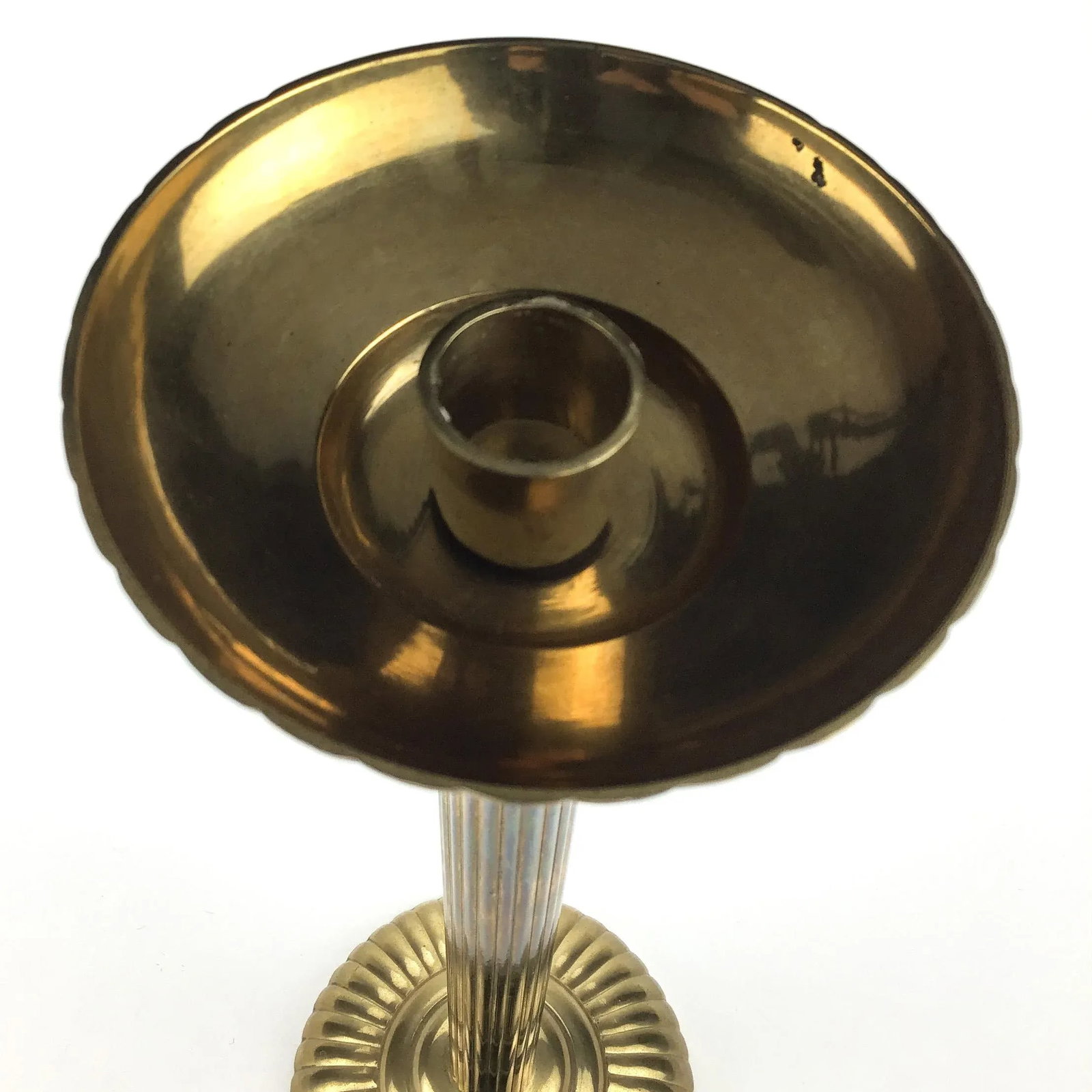 Super Tall Brass Artisan Candle Holder - 2