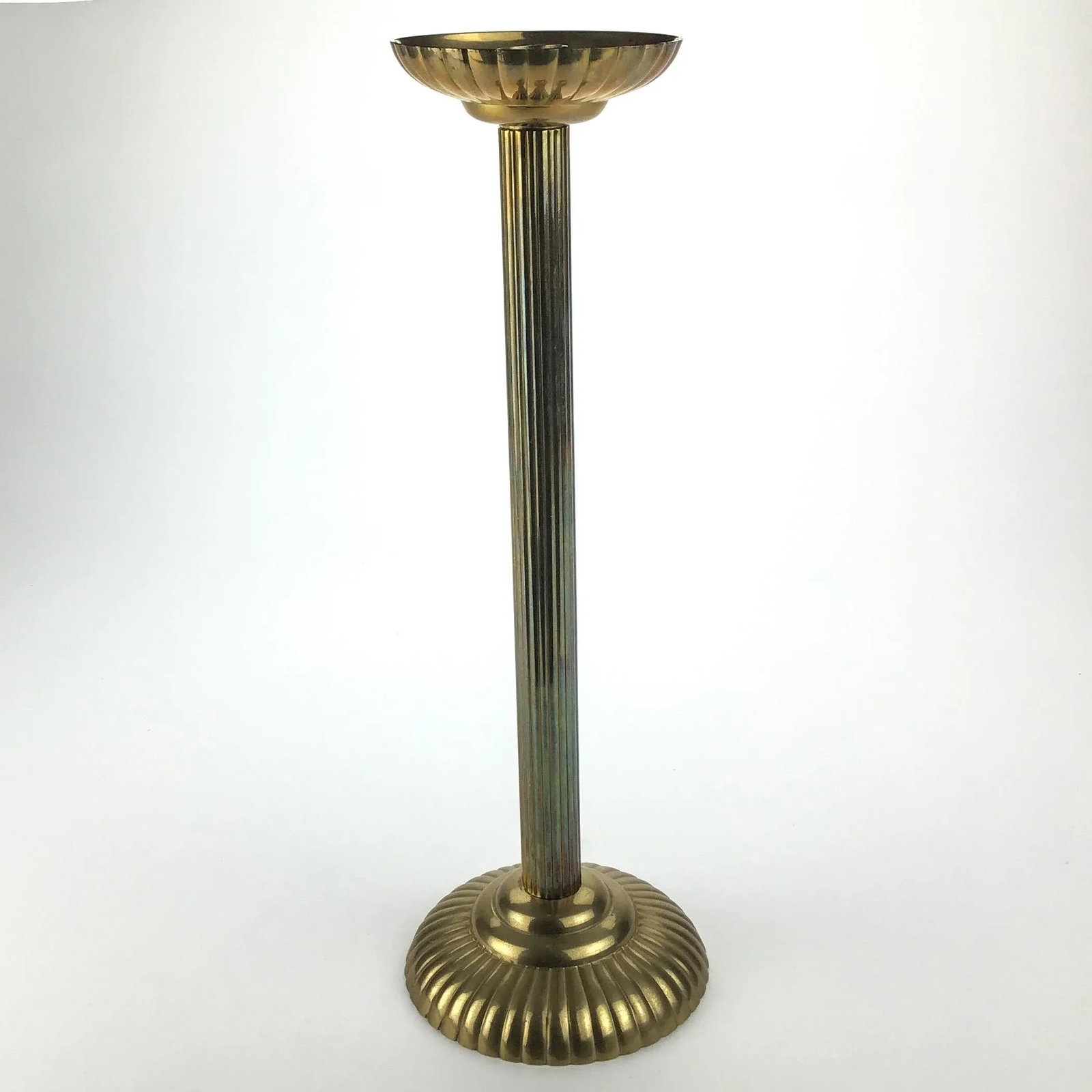 Super Tall Brass Artisan Candle Holder - 4