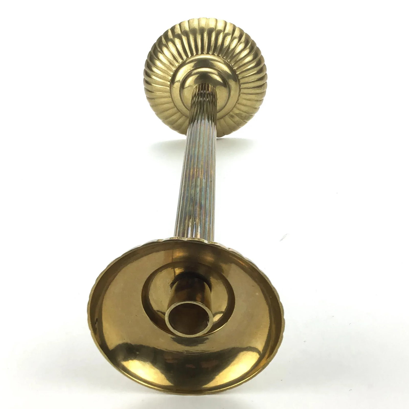 Super Tall Brass Artisan Candle Holder - 5