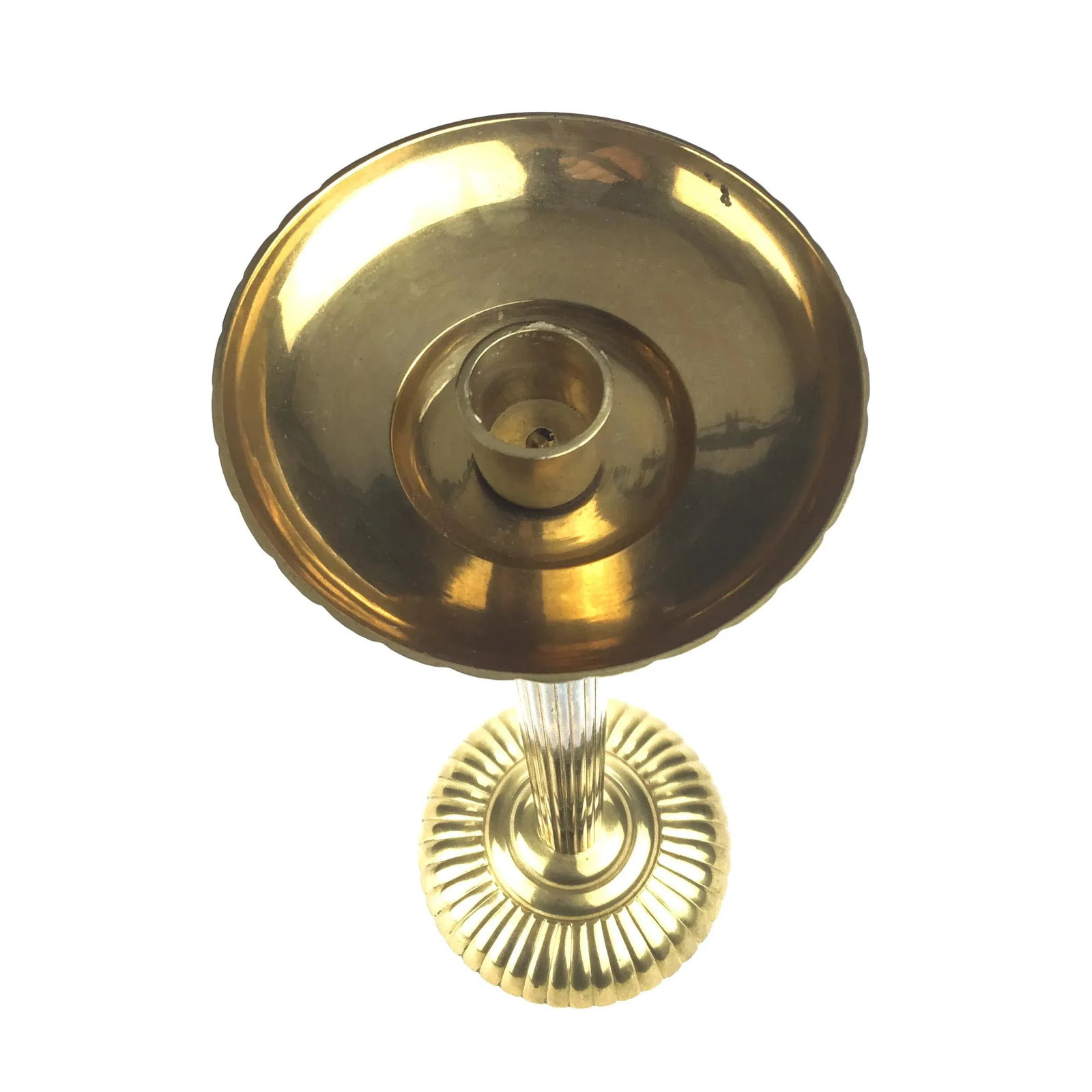 Super Tall Brass Artisan Candle Holder - 7