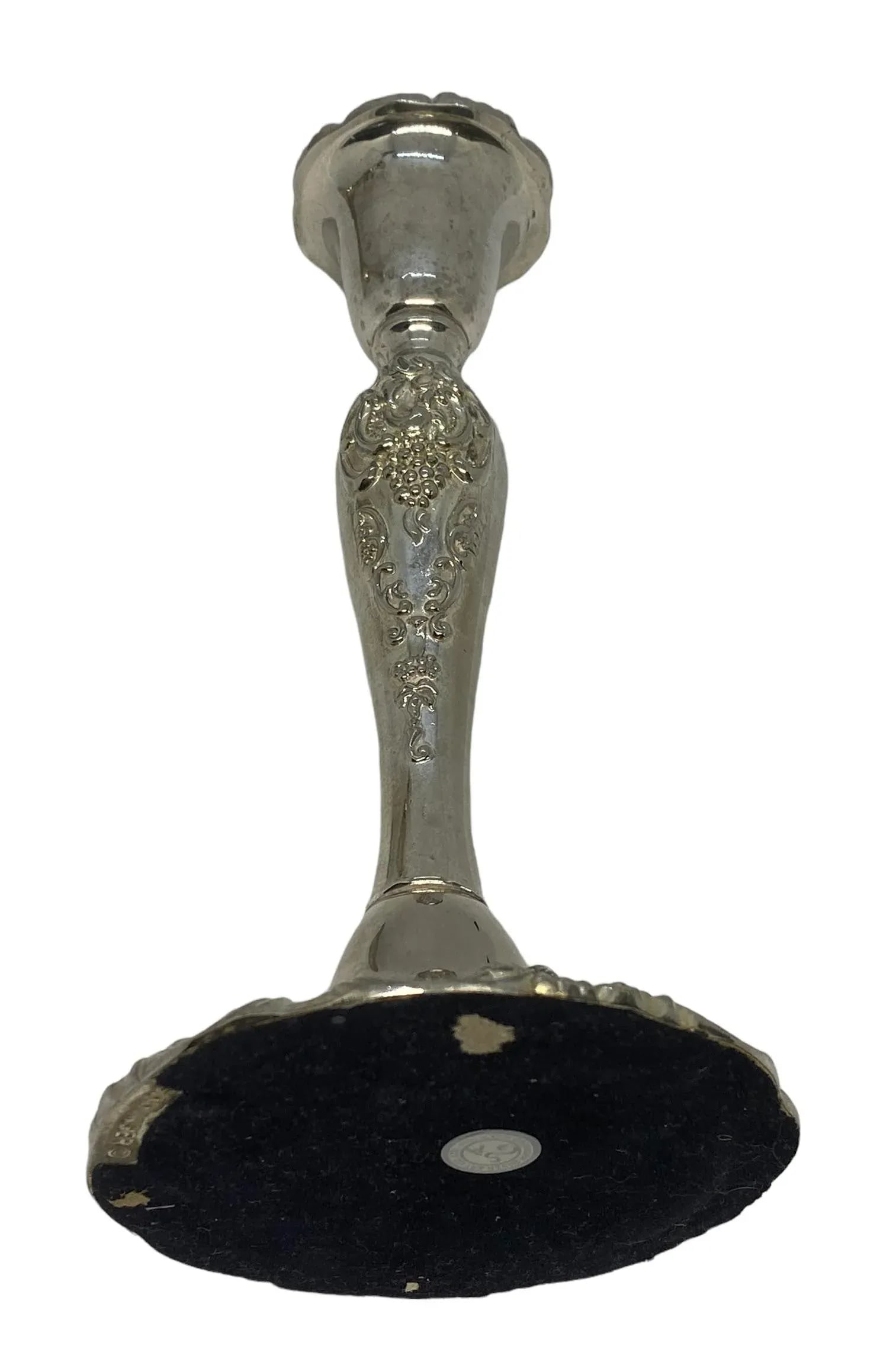 Mid 20th Century Godinger Silverplate Candlestick Holders With Baroque Grapevine Design - a Pair - 7